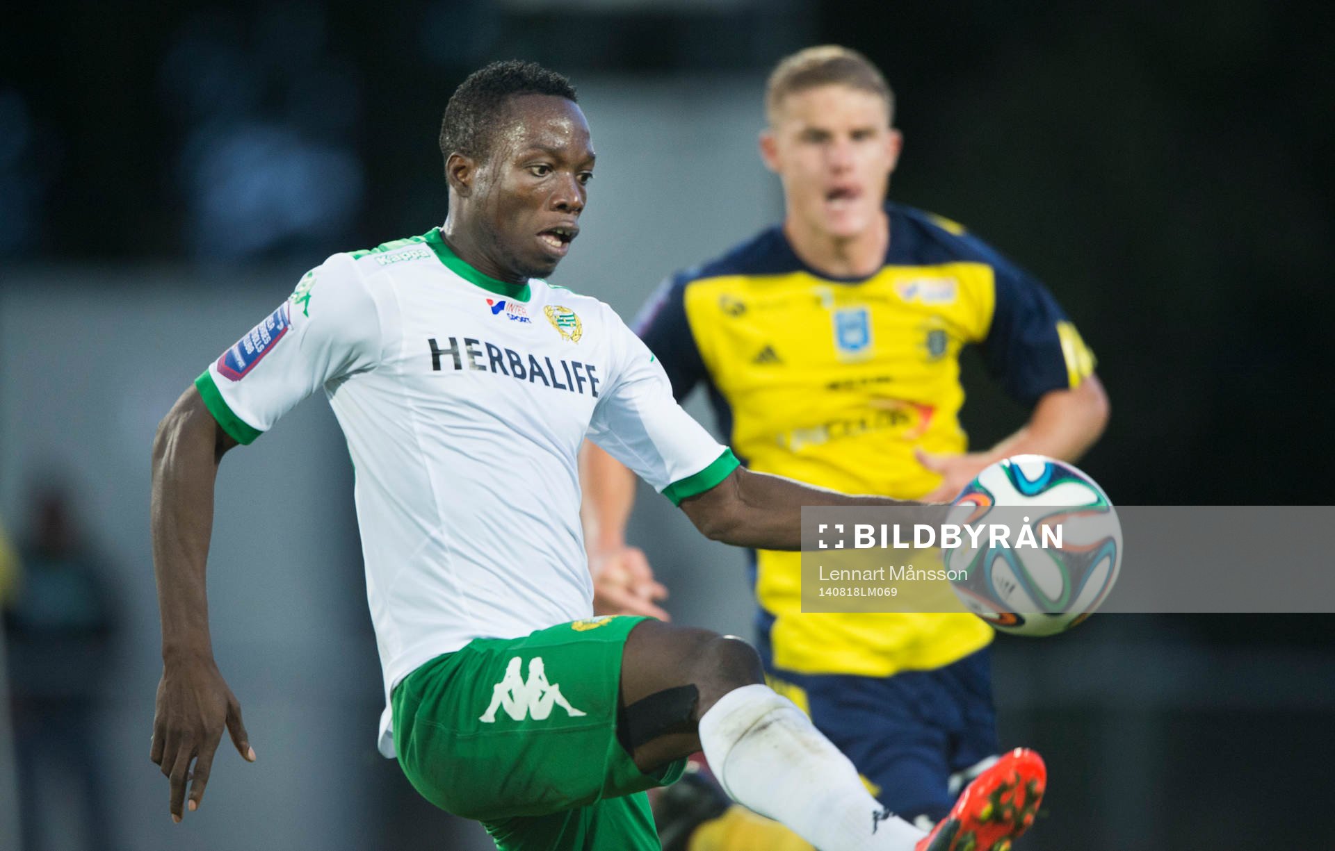 Hammarbys Amadayia Rennie i matchen i Superettan mellan
