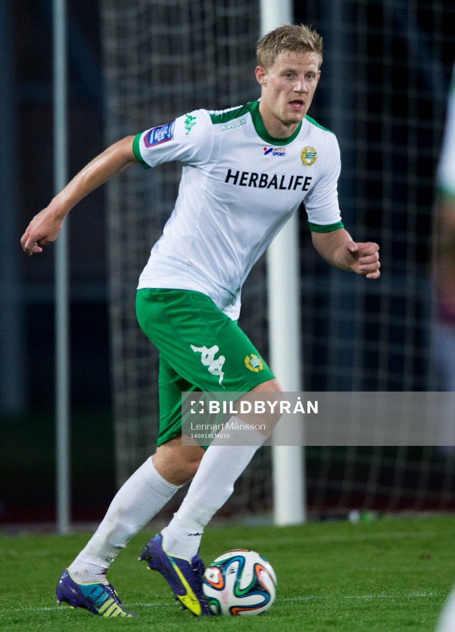 Hammarbys Lars Saetra i matchen i Superettan mellan