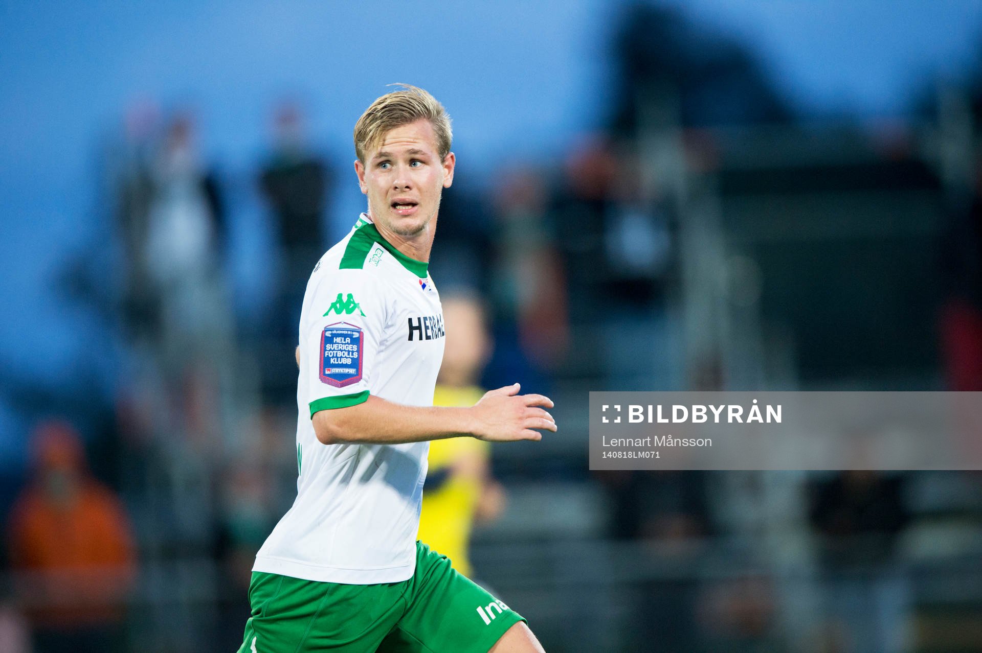 Hammarbys Erik Israelsson i matchen i Superettan mellan