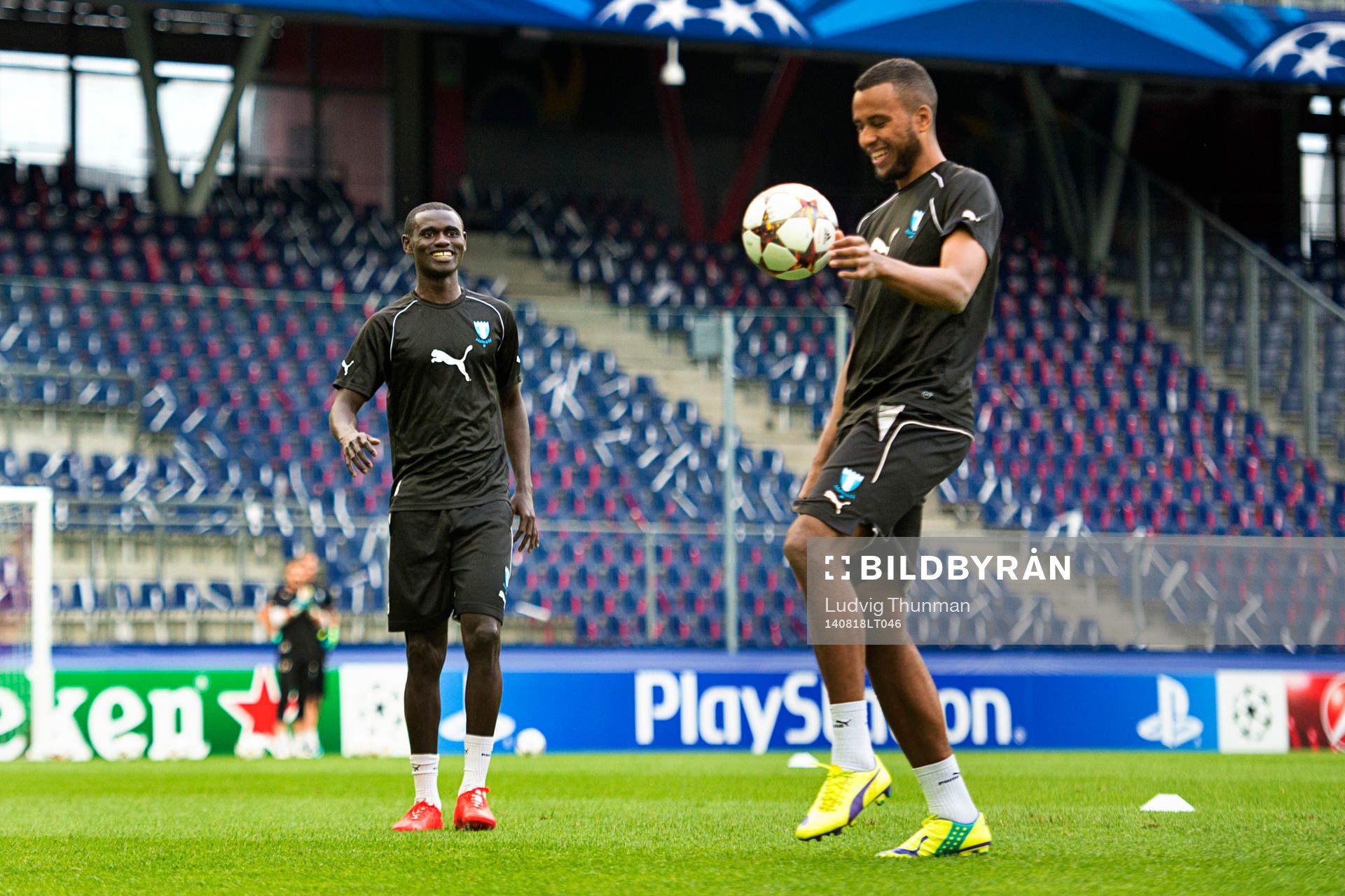 Malmö FFs Enock Kofi Adu och Isaac Kiese Thelin