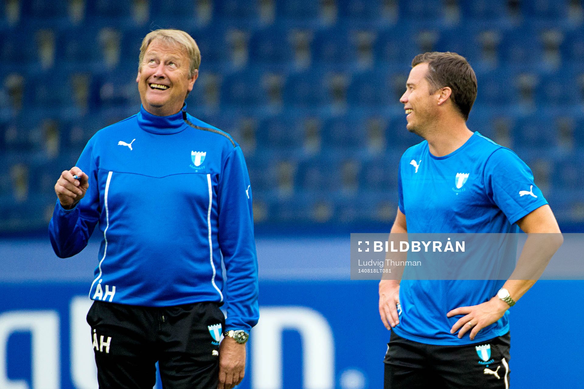 Malmö FFs tränare Åge Hareide och sportchef Daniel