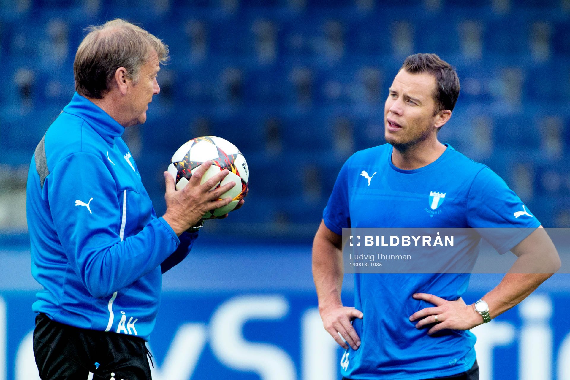 Malmö FFs tränare Åge Hareide och sportchef Daniel