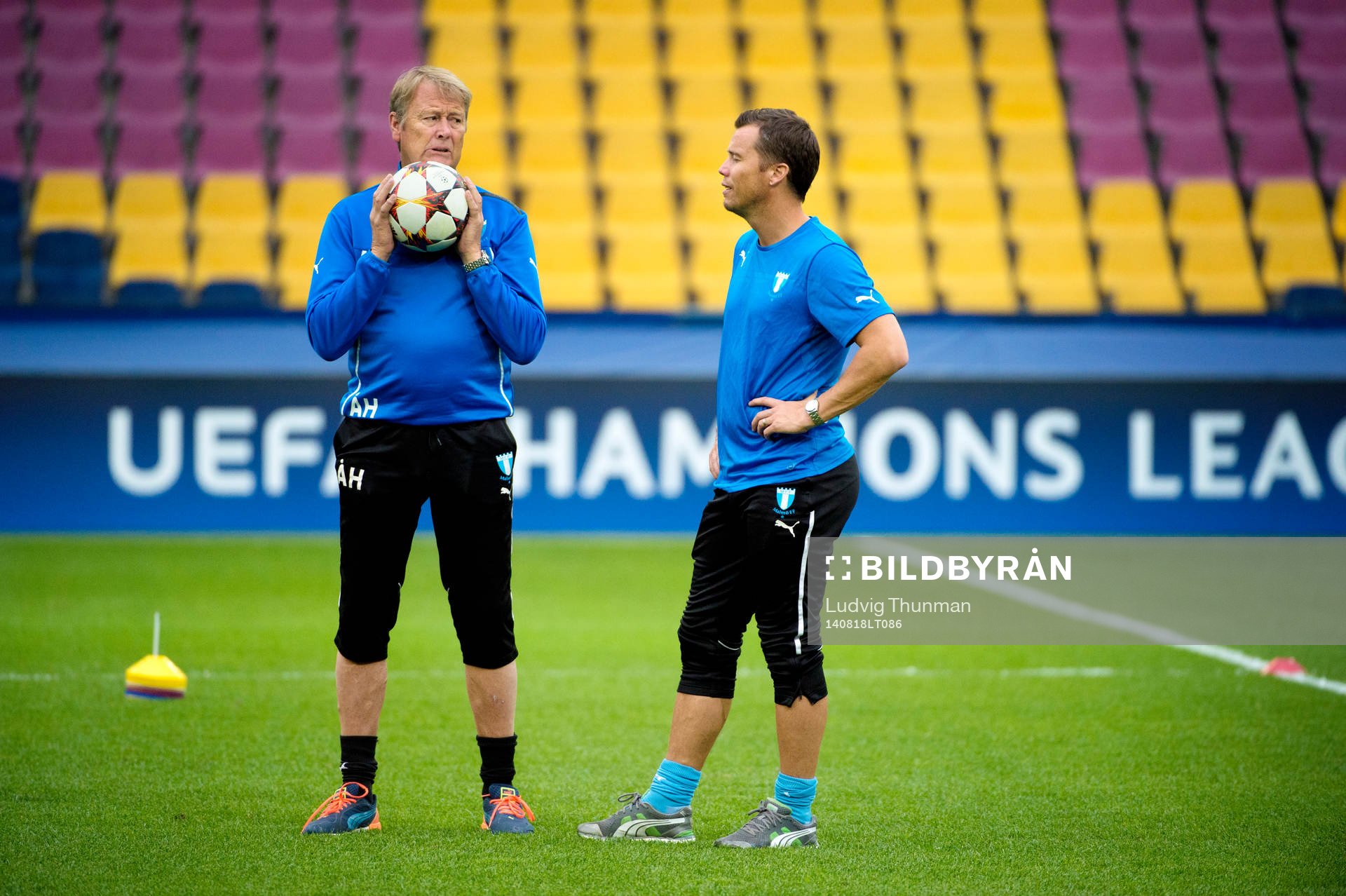 Malmö FFs tränare Åge Hareide och sportchef Daniel