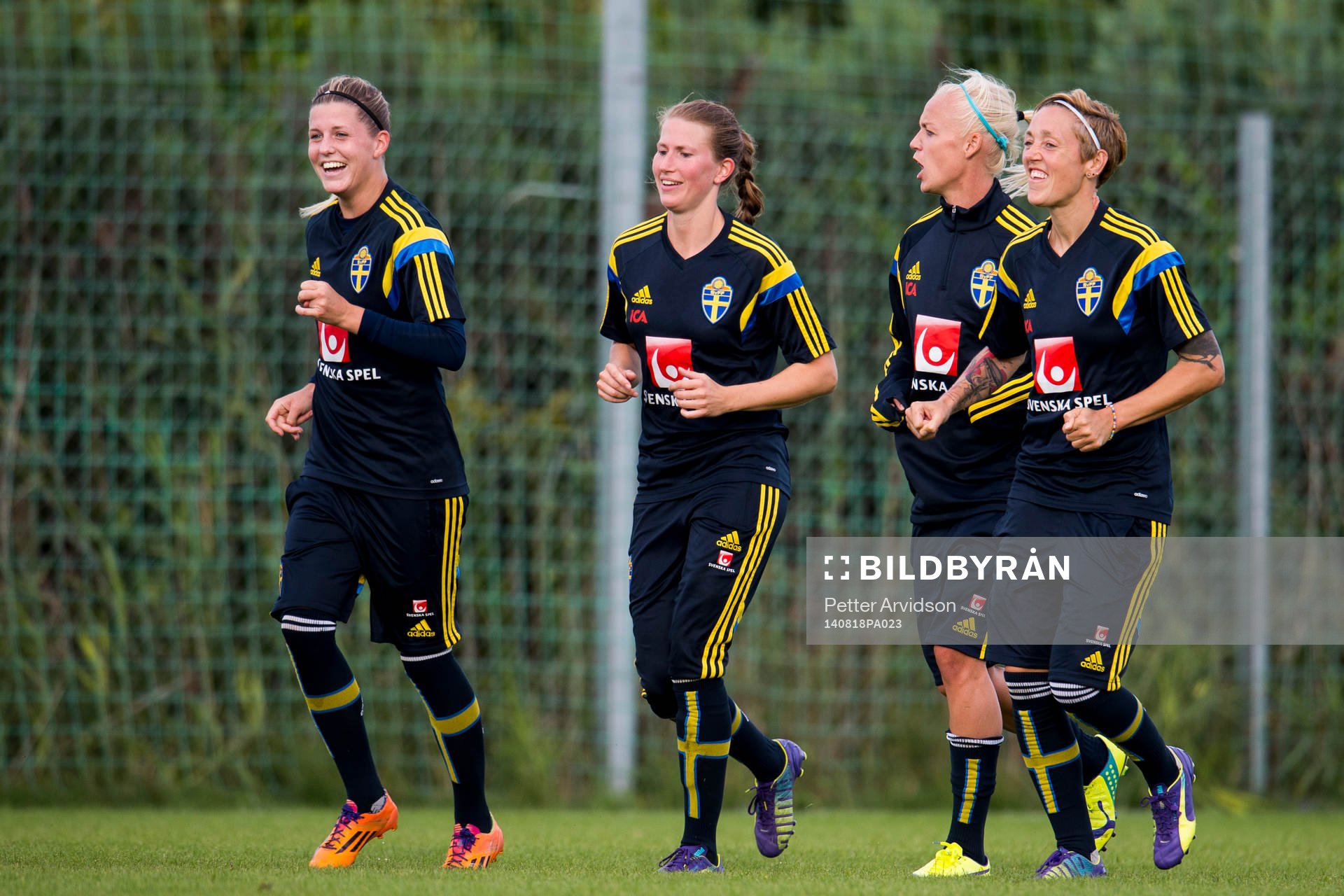 Sveriges Olivia Schough, Emma Berglund, Caroline Seger och