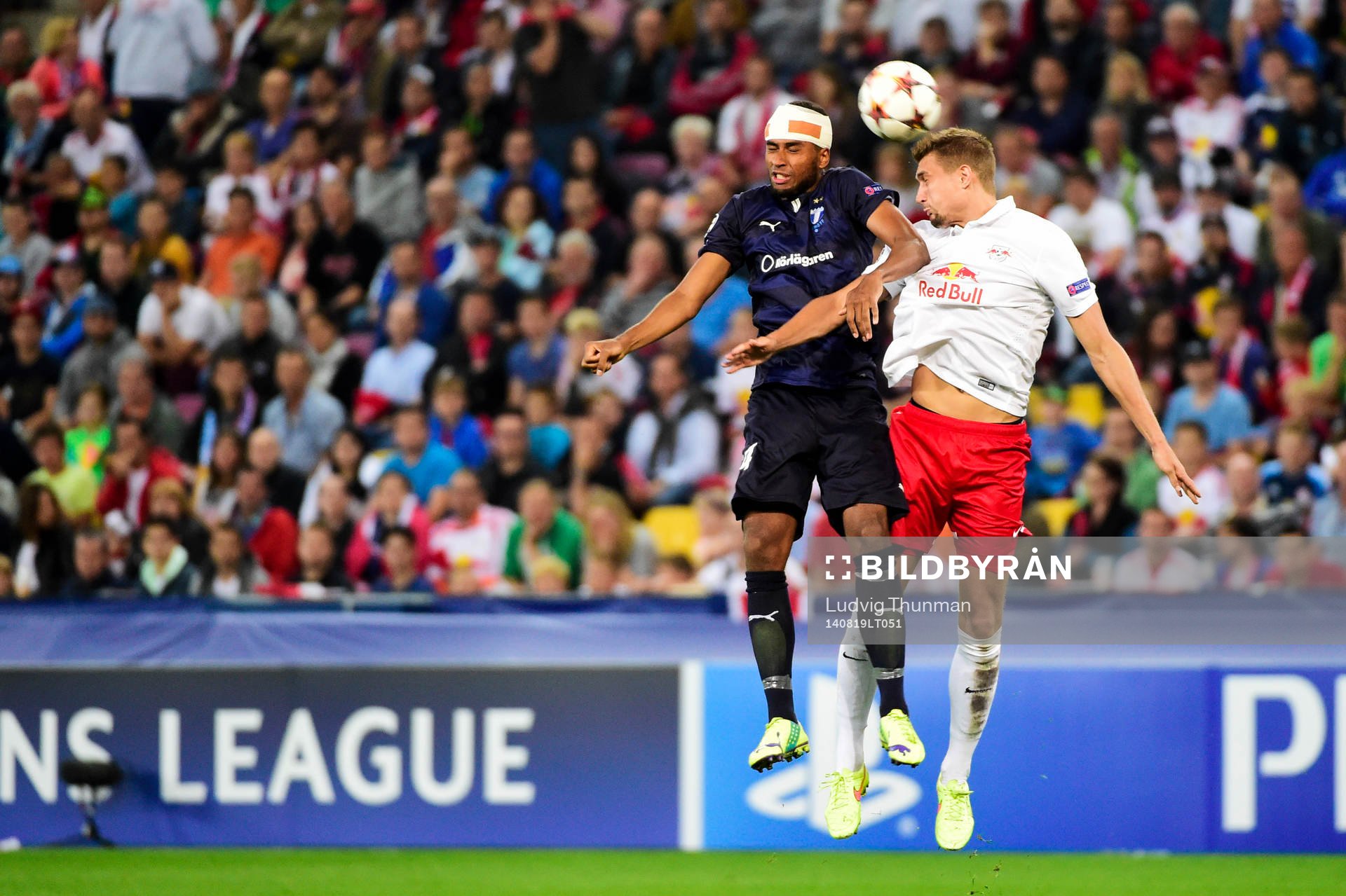 Malmö FFs Isaac Kiese Thelin och Salzburgs Stefan Ilsanker