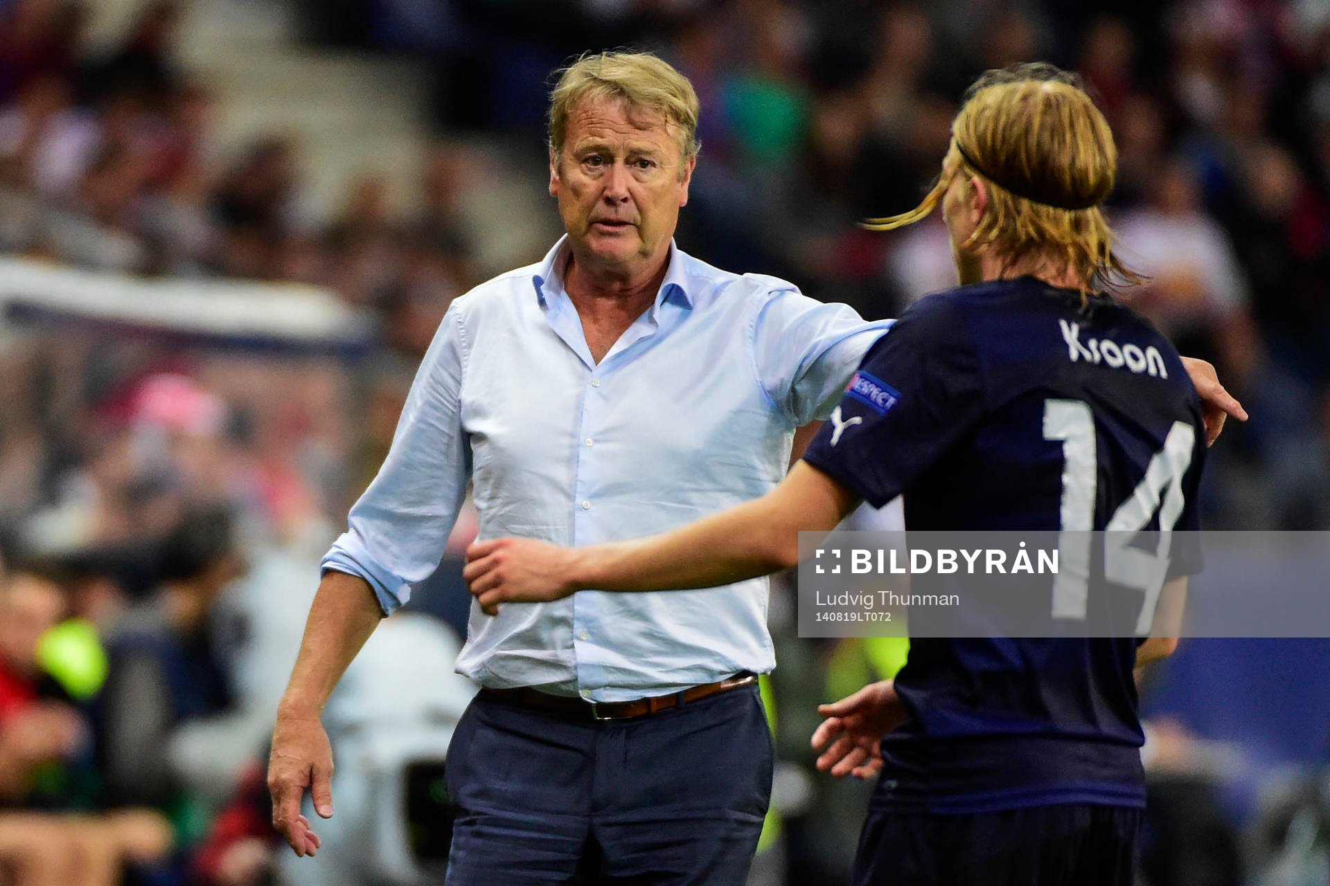 Malmö FFs tränare Åge Hareide och Simon Kroon