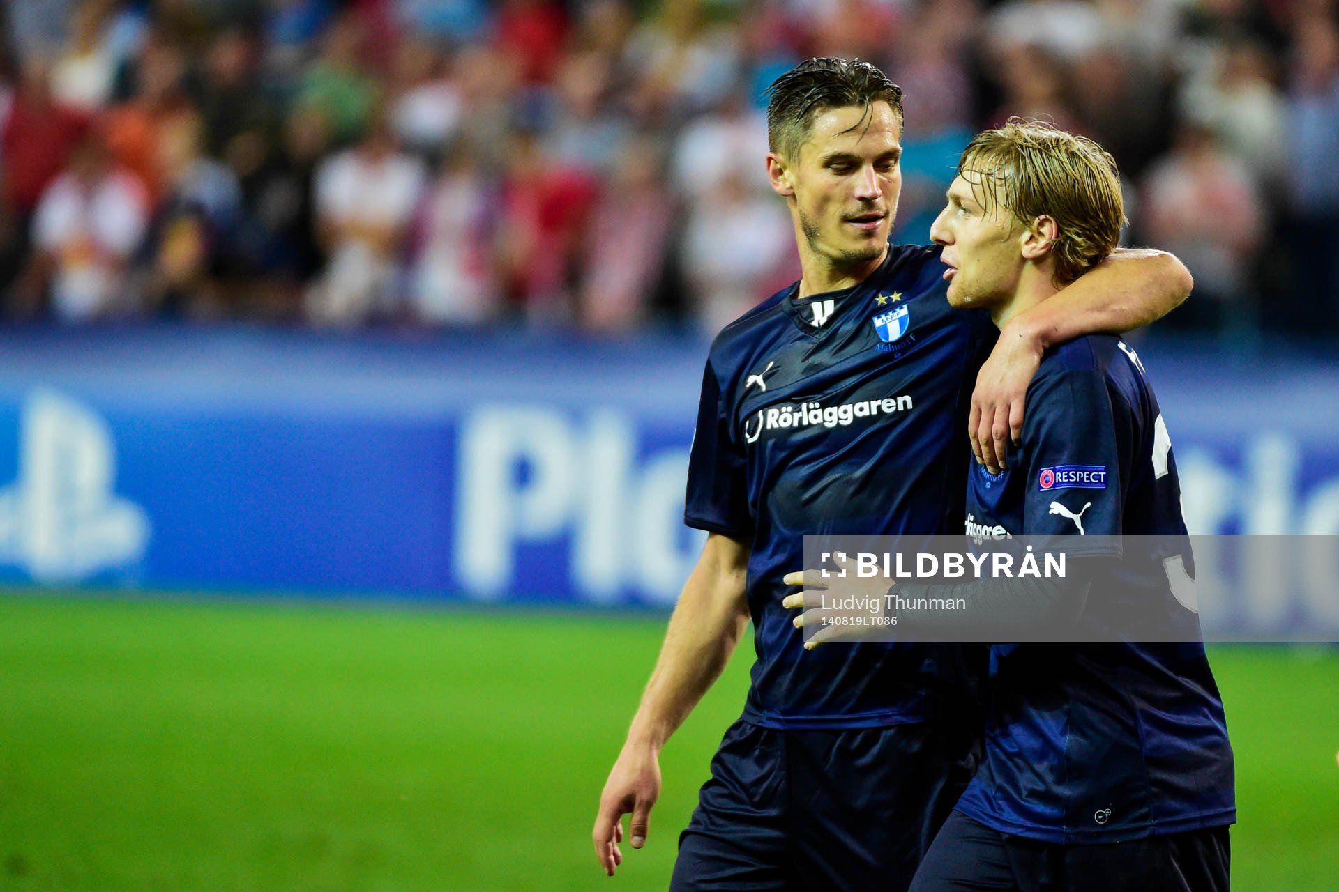 Malmö FFs Markus Rosenberg och Emil Forsberg jublar