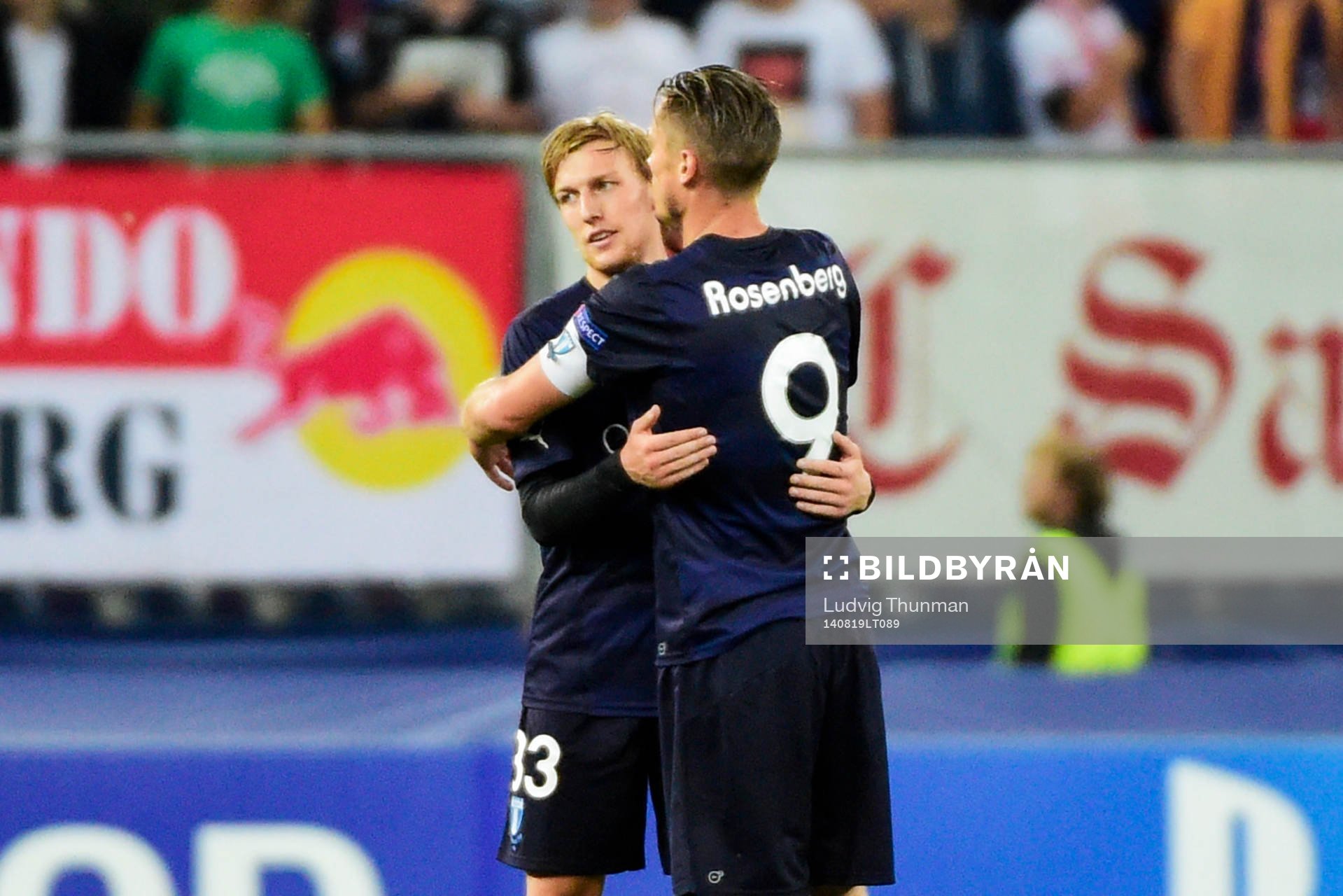 Malmö FFs Markus Rosenberg och Emil Forsberg jublar