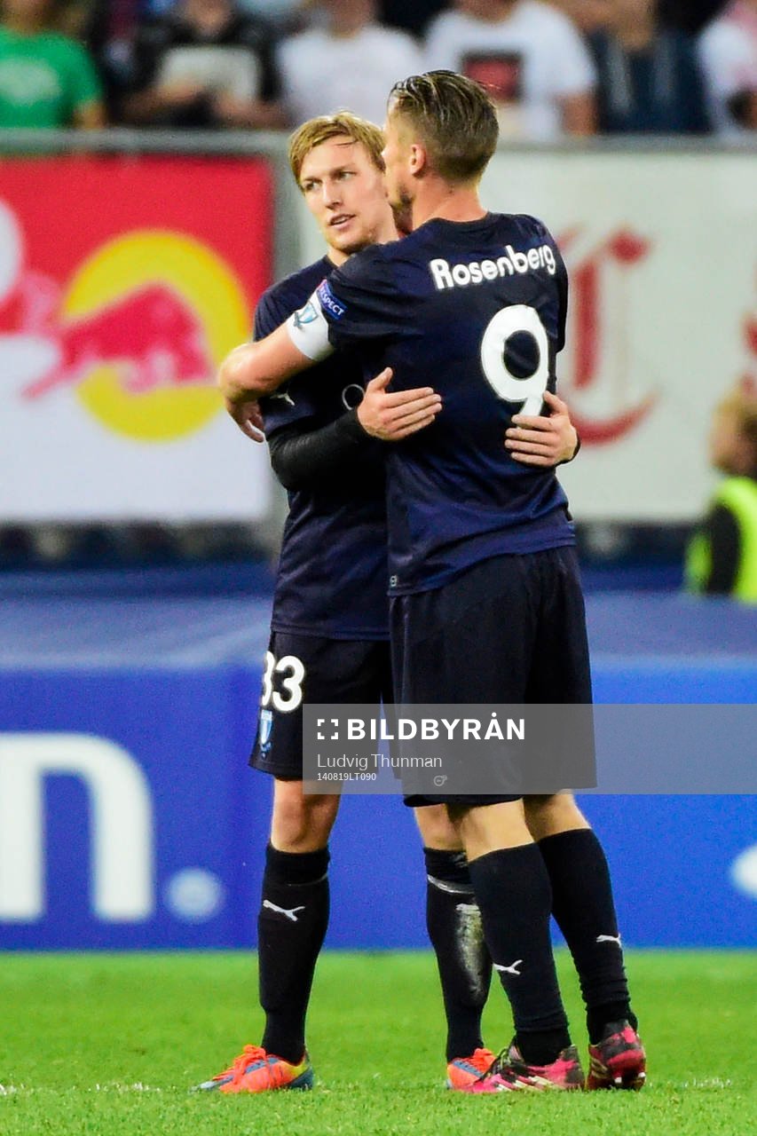 Malmö FFs Markus Rosenberg och Emil Forsberg jublar