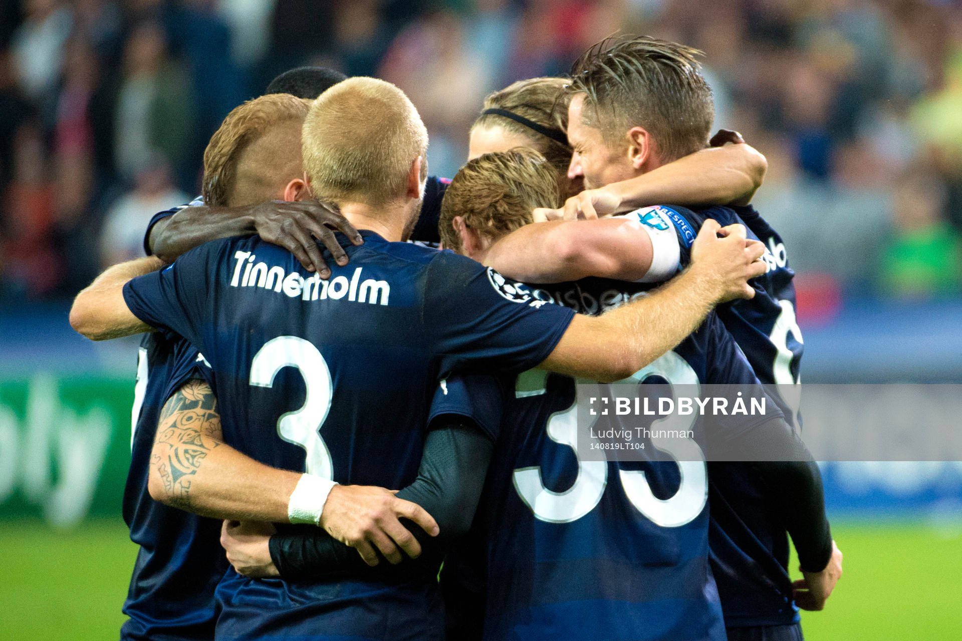 Malmö FF firar Emil Forsberg gjort 2-1