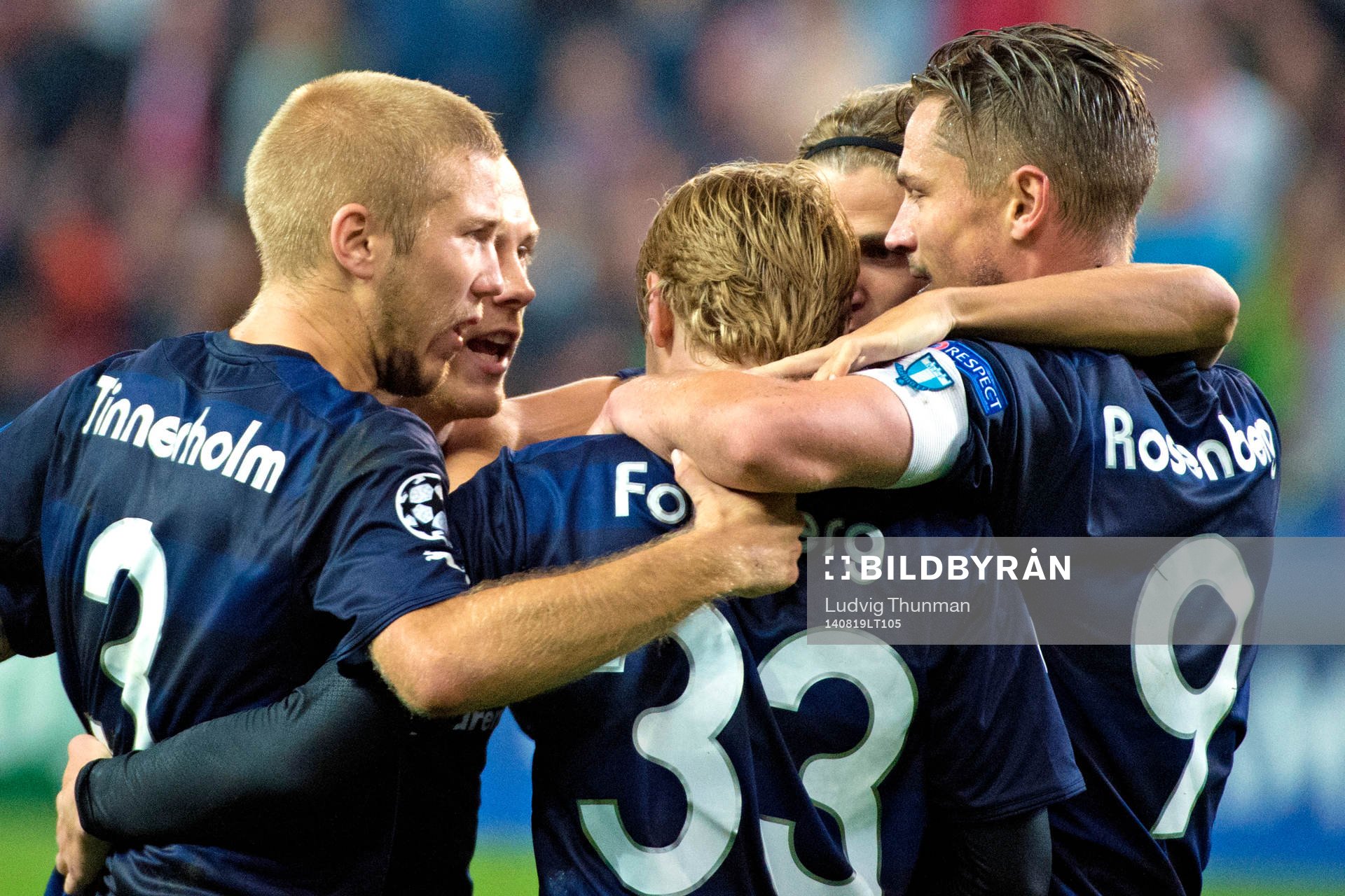Malmö FF firar Emil Forsberg gjort 2-1
