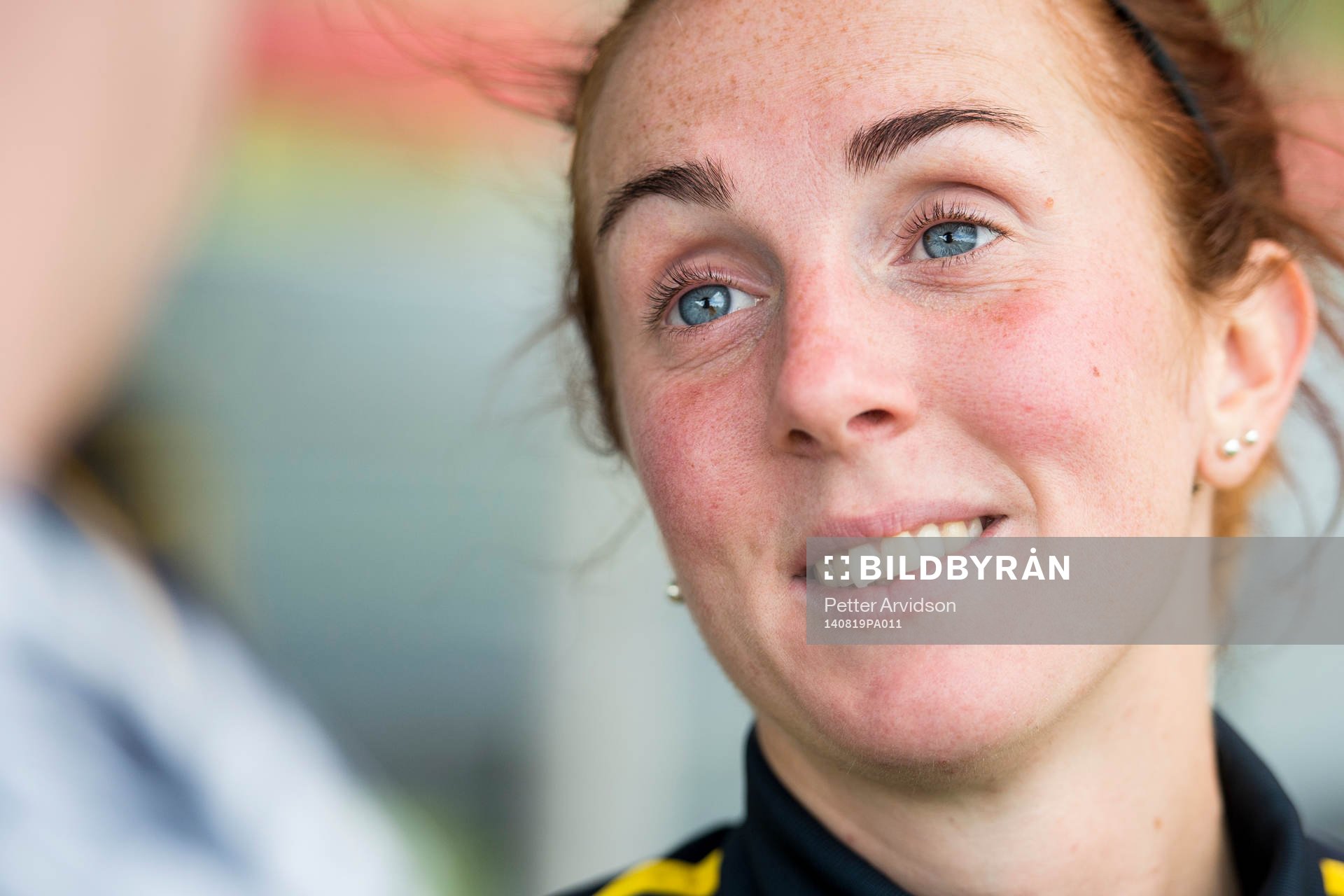 Sveriges Marina Pettersson Engström blir intervjuad