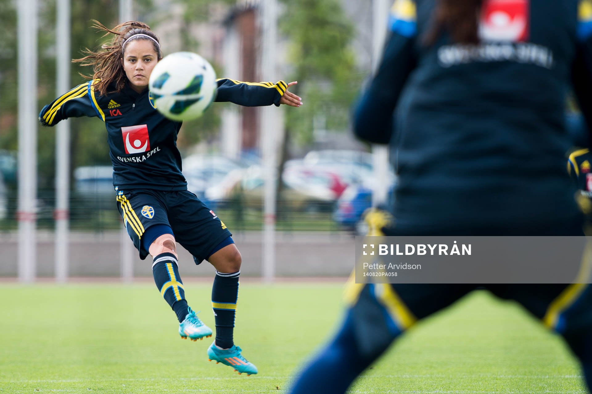 Sveriges Malin Diaz Pettersson tränar avslut