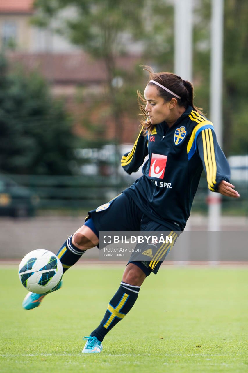 Sveriges Malin Diaz Pettersson tränar avslut