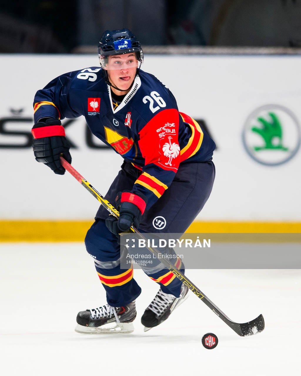 Djurgårdens David Rundqvist med pucken
