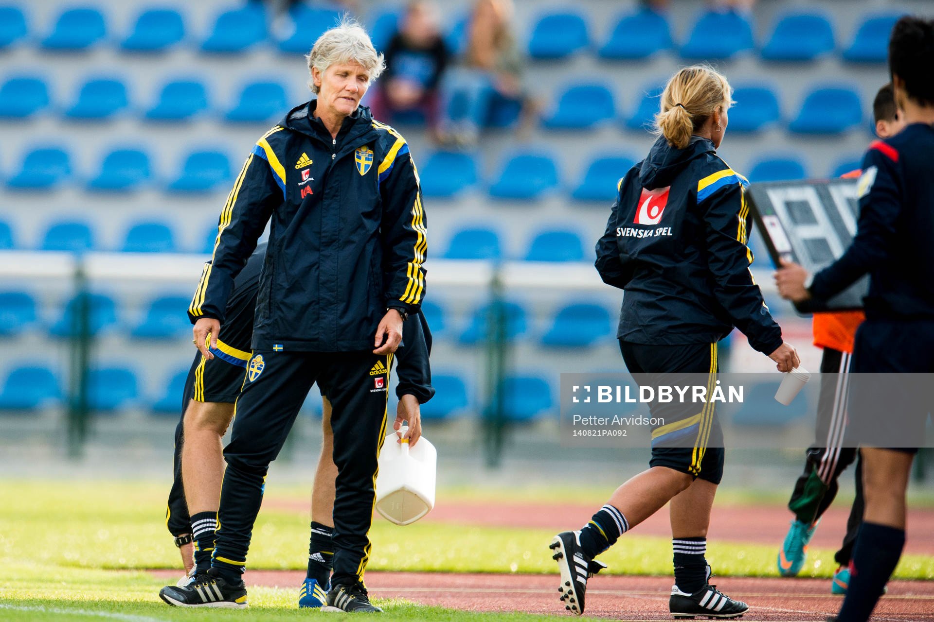Sveriges förbundskapten Pia Sundhage deppar