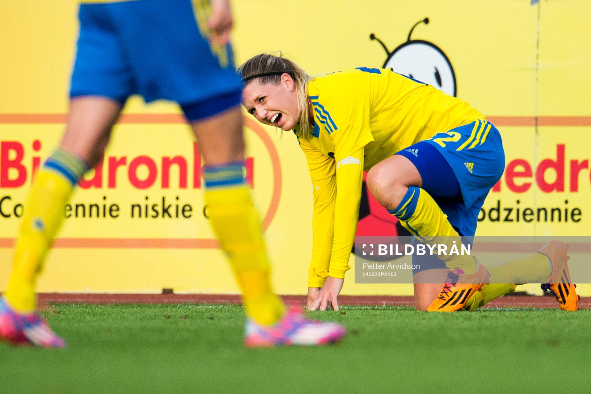 Sveriges Olivia Schough grimaserar
