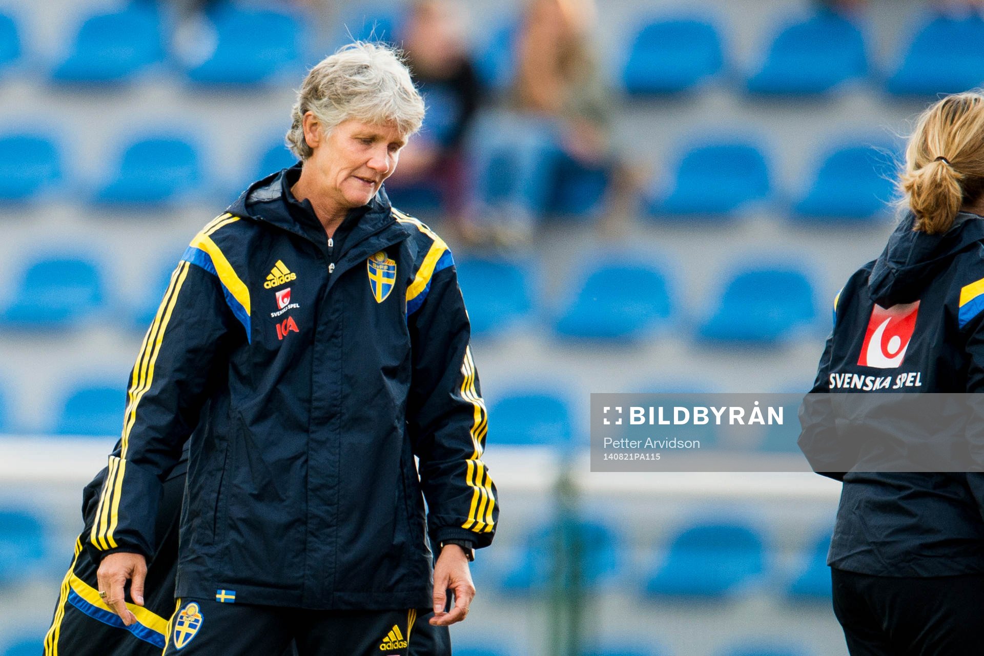 Sveriges förbundskapten Pia Sundhage deppar