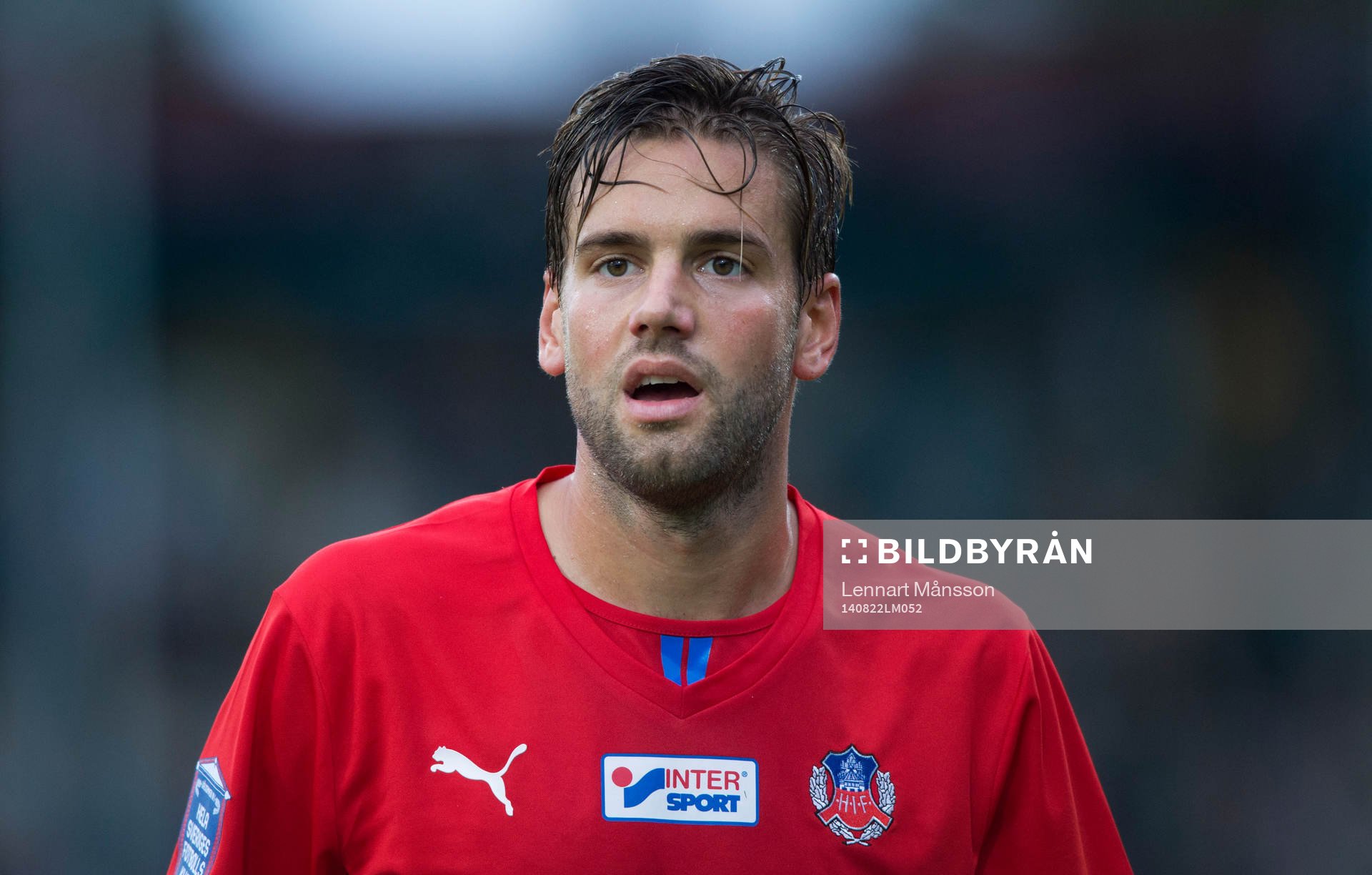 Helsingborgs Mikael Dahlberg i matchen i allsvenskan mellan
