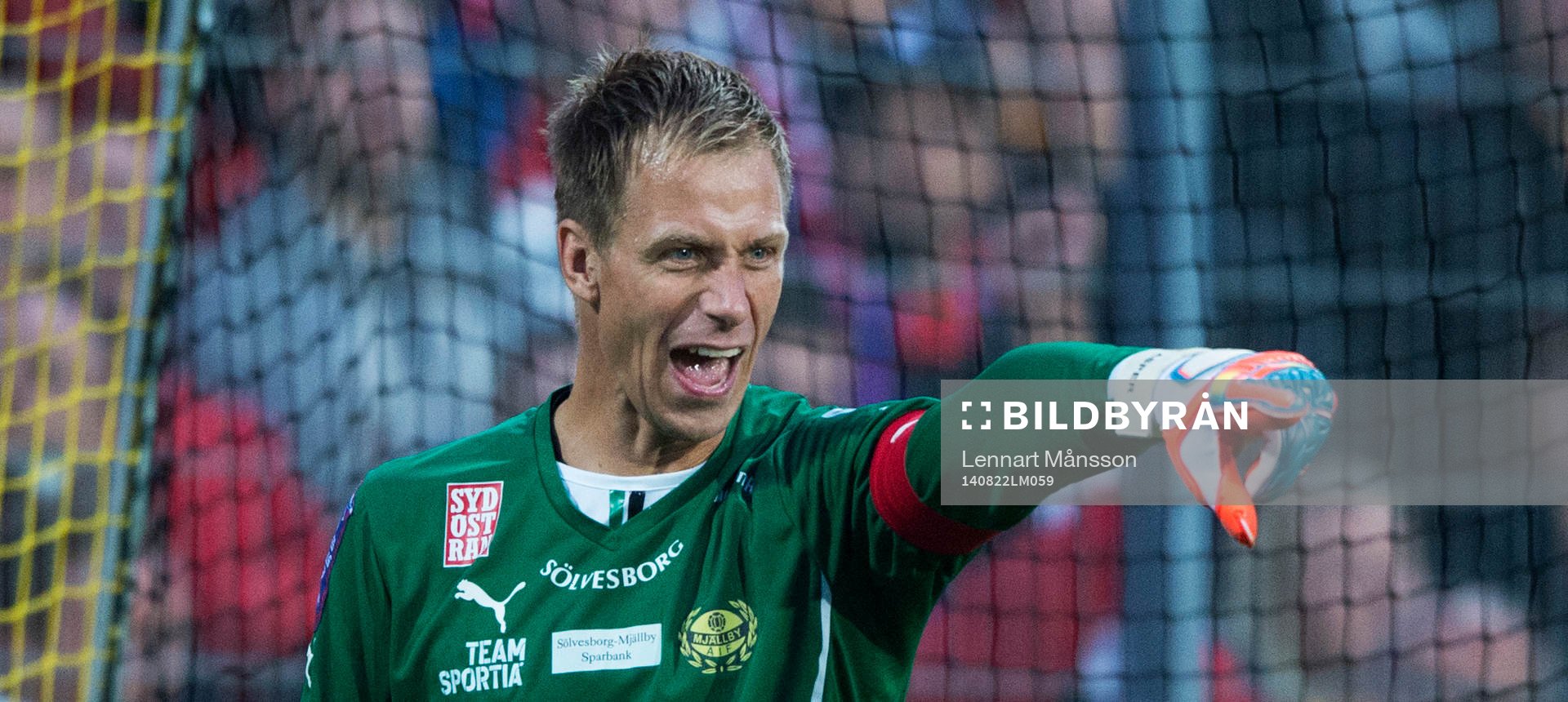 Mjällbys Mattias Asper i matchen i allsvenskan mellan