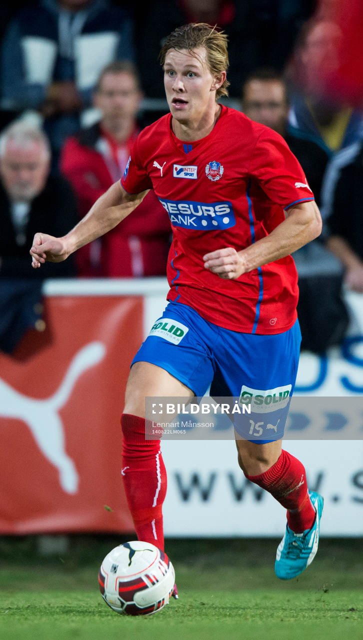 Helsingborgs Emil Krafth i matchen i allsvenskan mellan