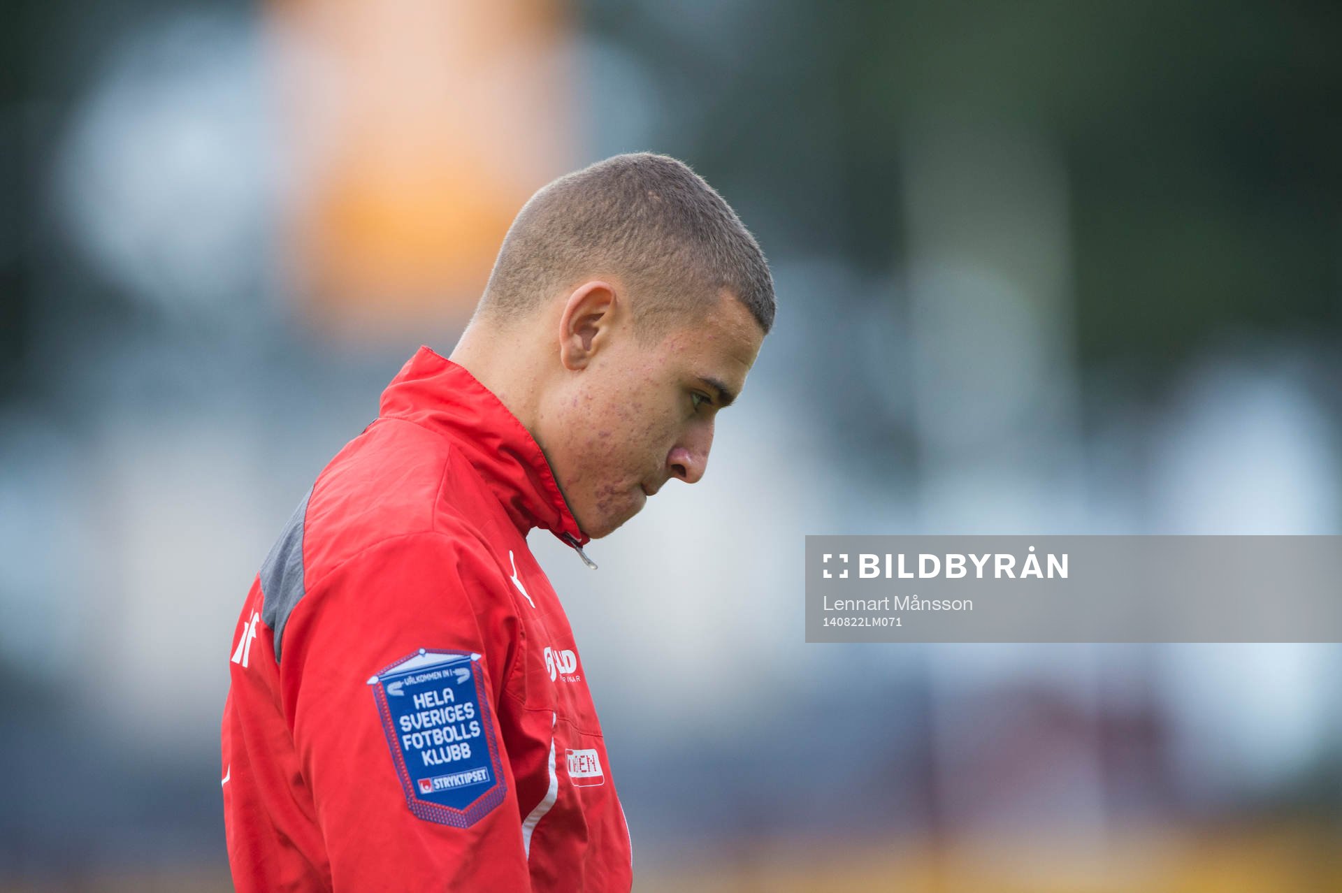 Helsingborgs Jordan Larsson i matchen i allsvenskan mellan