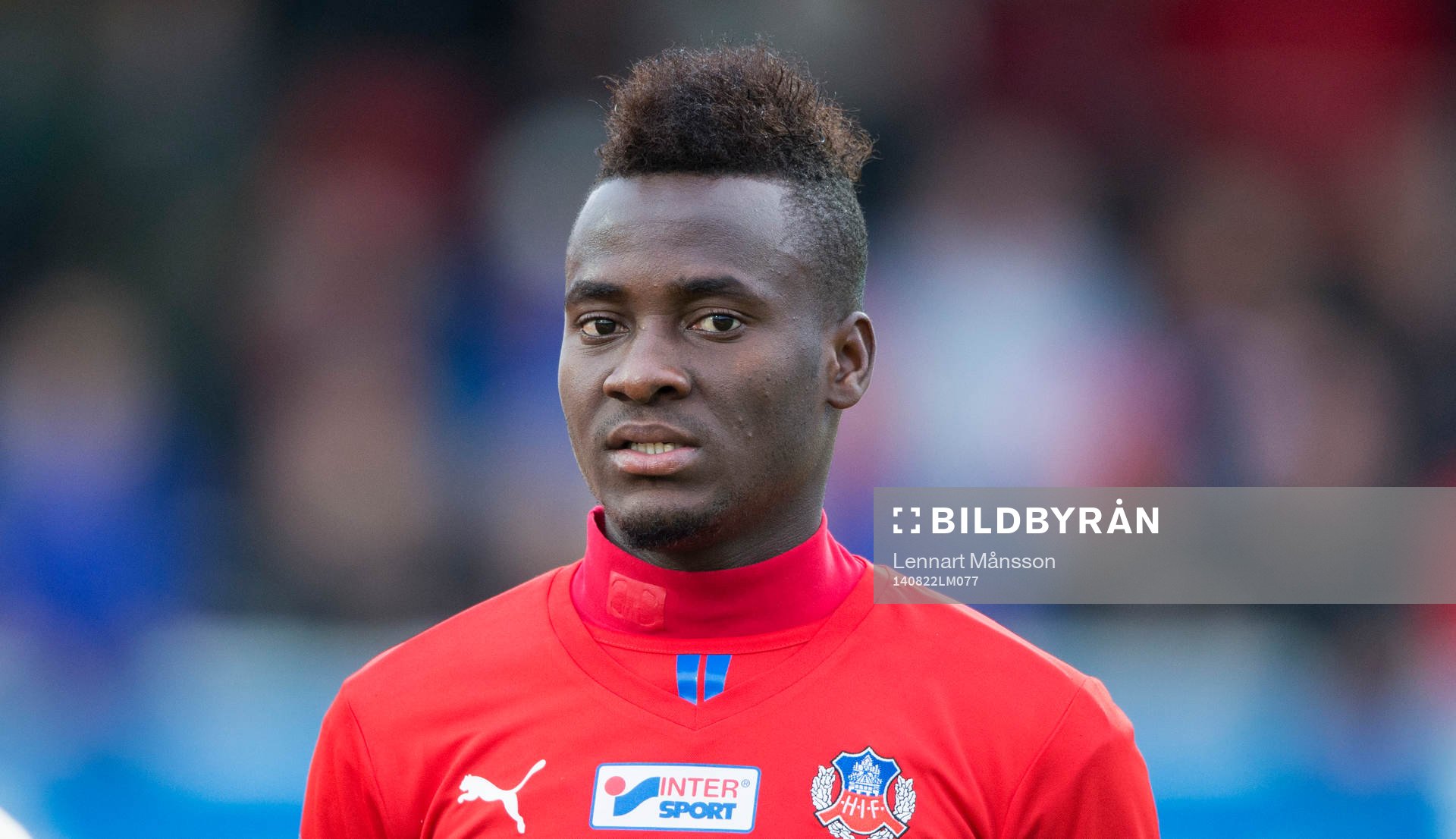 Helsingborgs David Accam i matchen i allsvenskan mellan