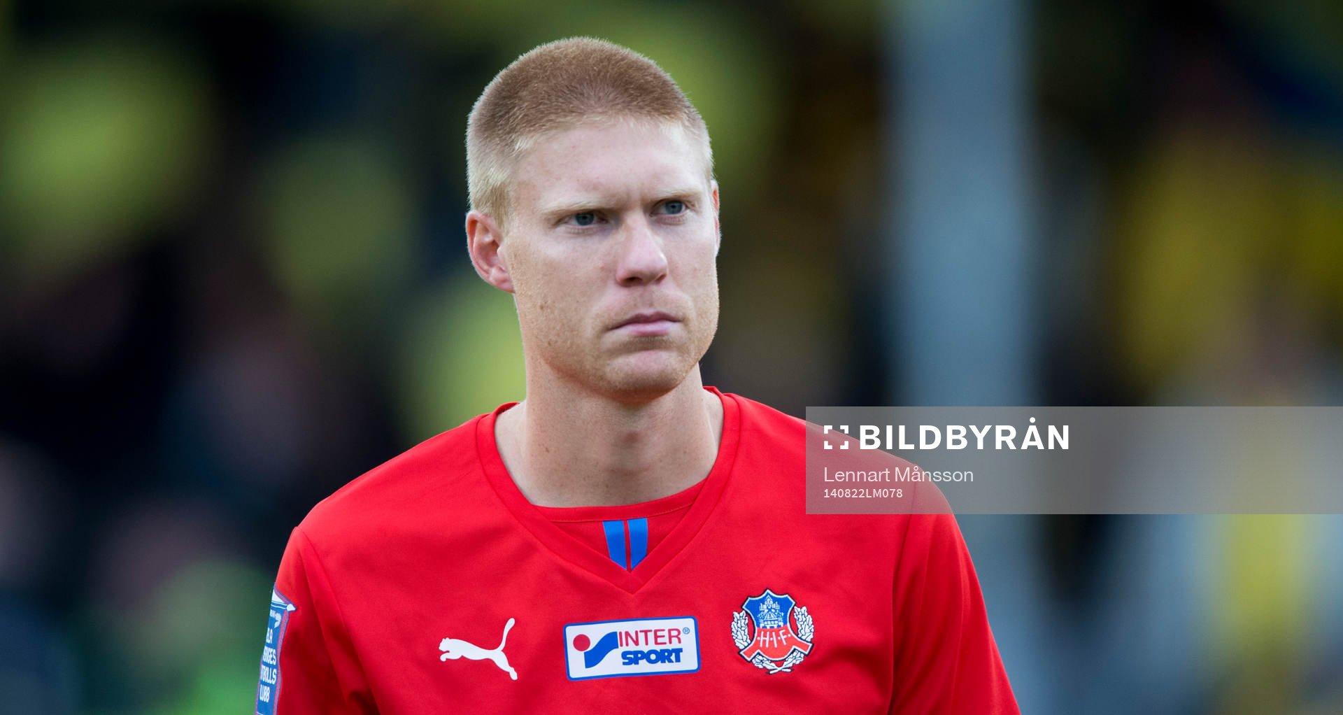 Helsingborgs Markus Holgersson  i matchen i allsvenskan