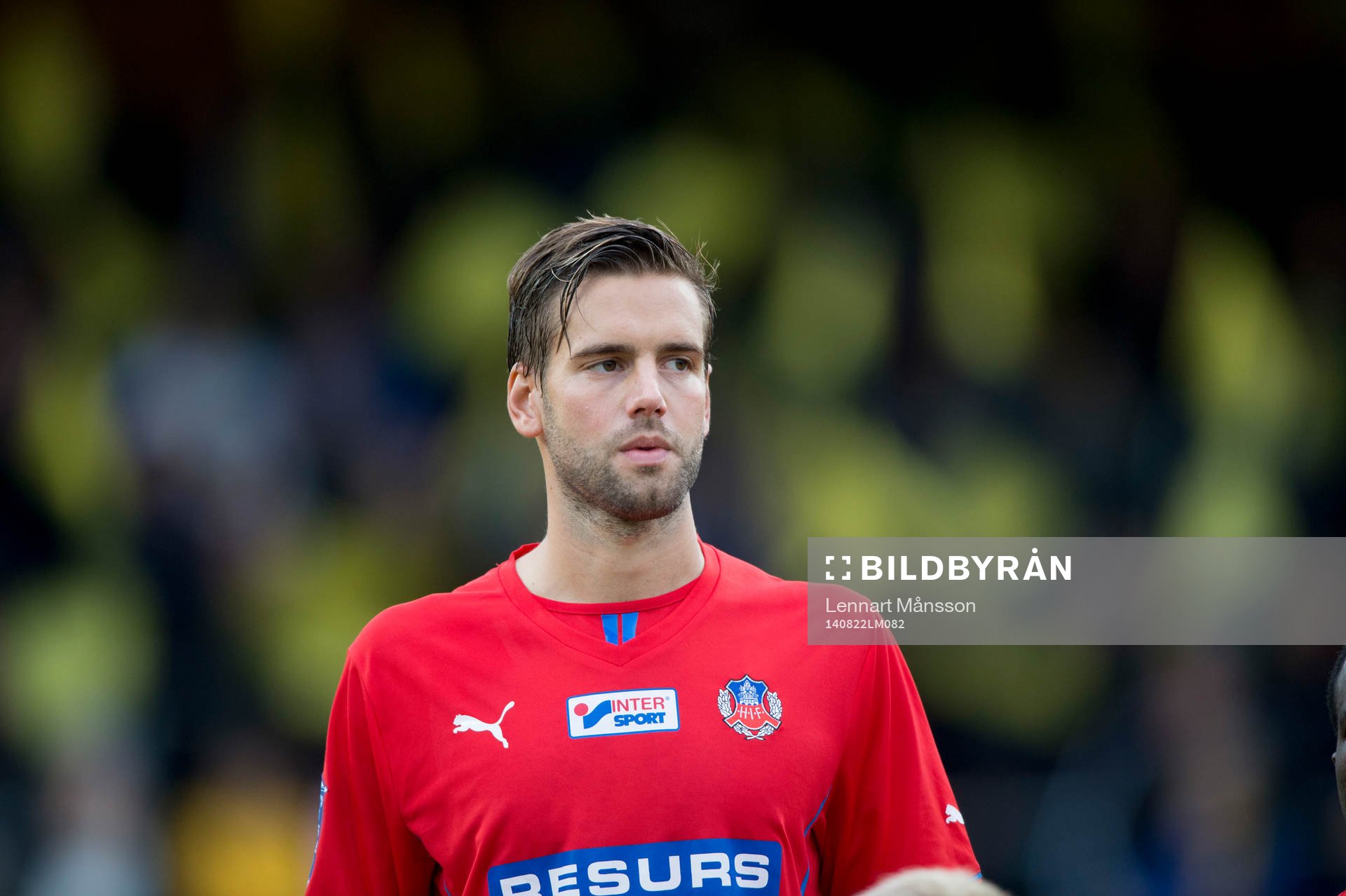 Helsingborgs Mikael Dahlberg i matchen i allsvenskan mellan