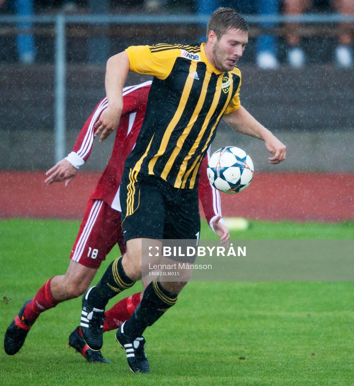 IFK Hässleholms Daniel Engel i matchen i division 3 mellan Ronneby och IFK Hässleholm 23 augusti 2014.