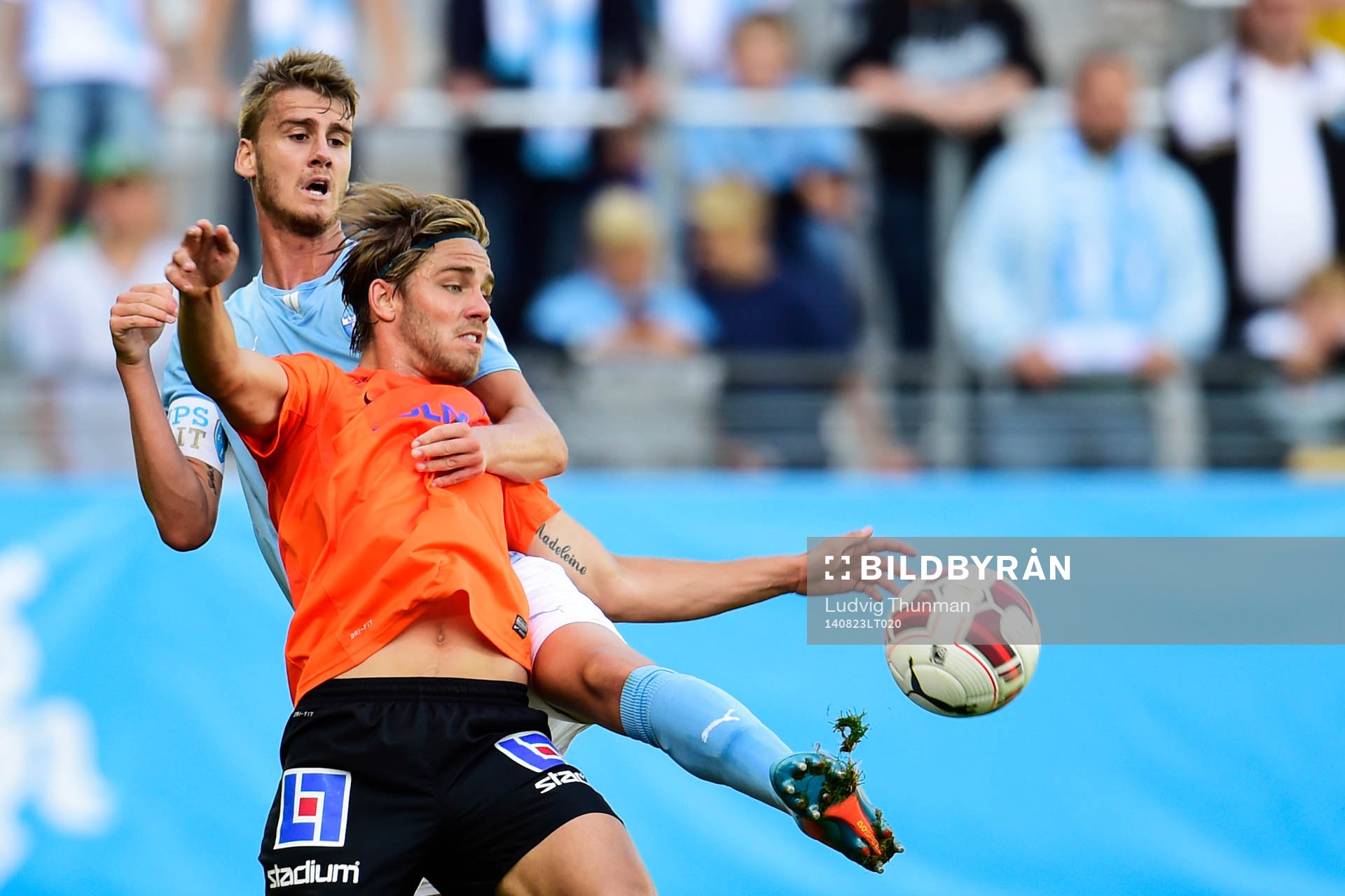 Norrköpings Christoffer Nyman och Malmö FFs Johan Hammar