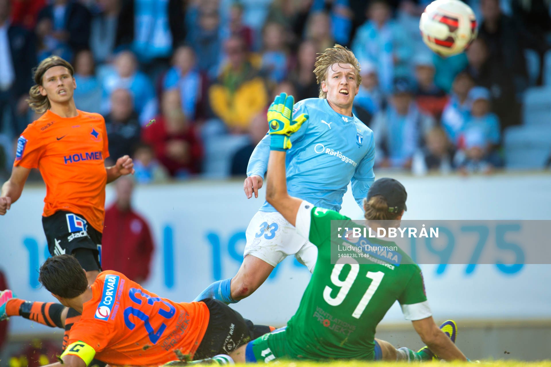 Malmö FFs Emil Forsberg gör 1-0 bakom Norrköpings