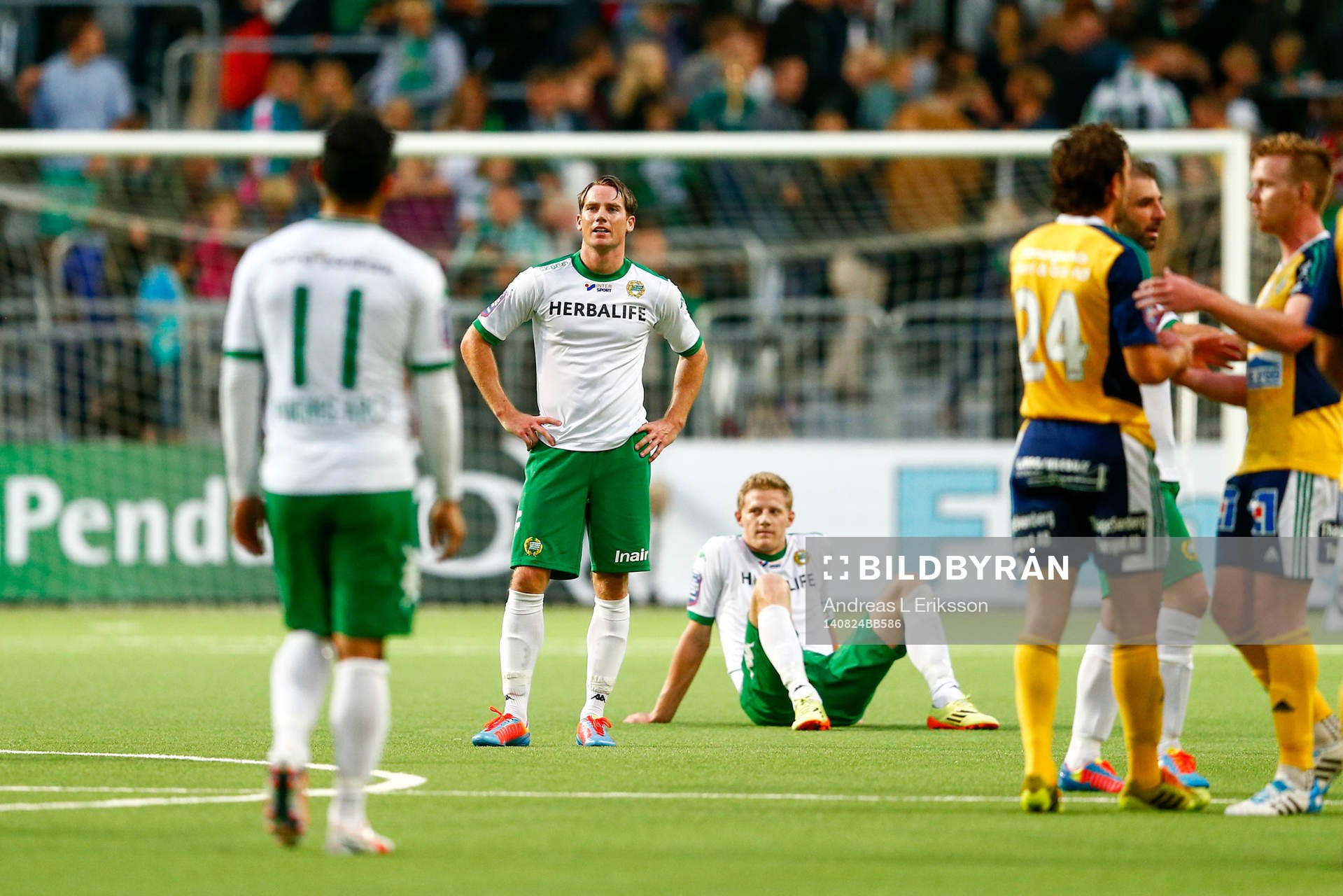 Hammarbys Pablo Pinones-Arce Johan Persson och Lars Sætra