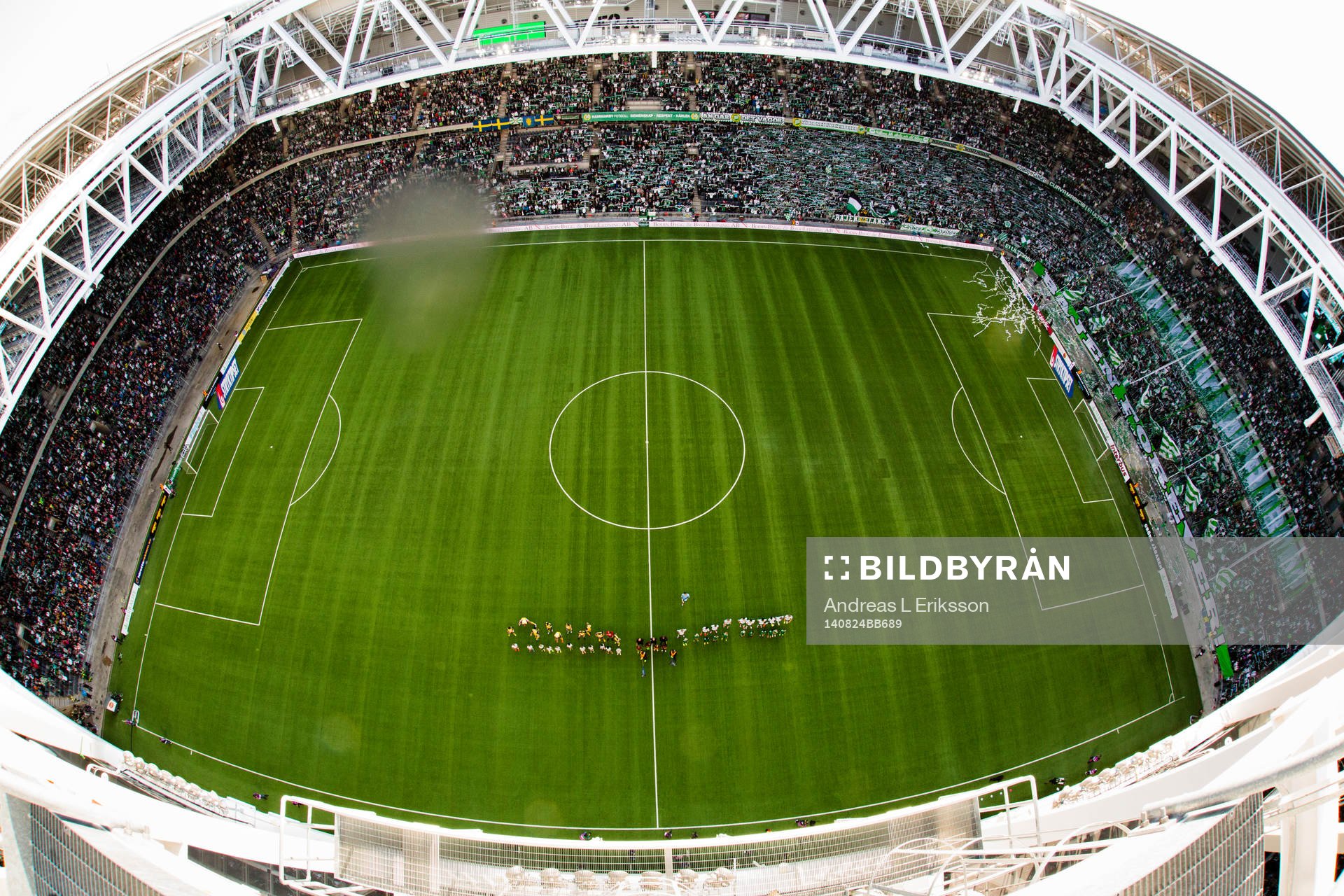 Generell vy av Tele2 Arena med fullsatta läktare