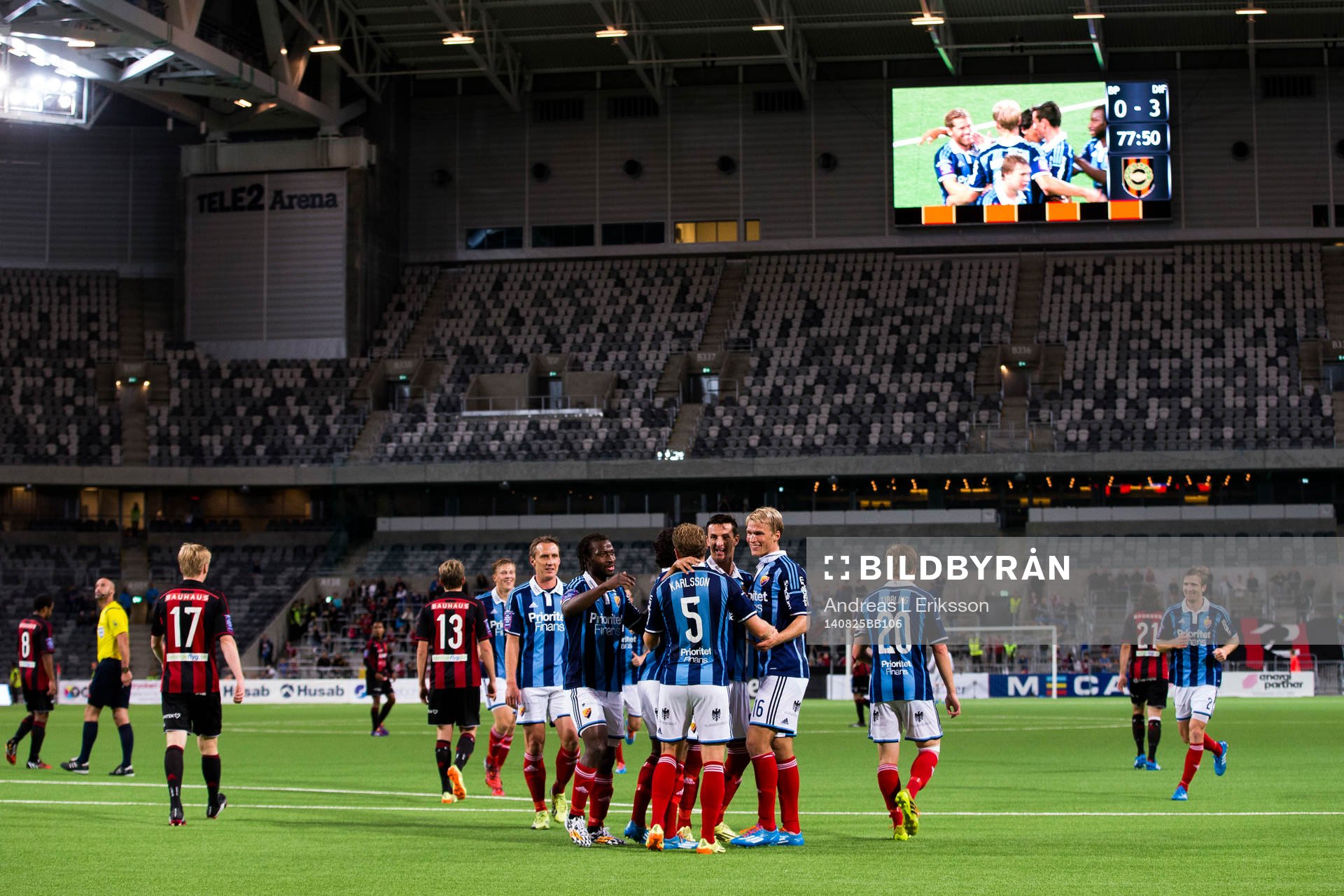Djurgårdens spelare jublar