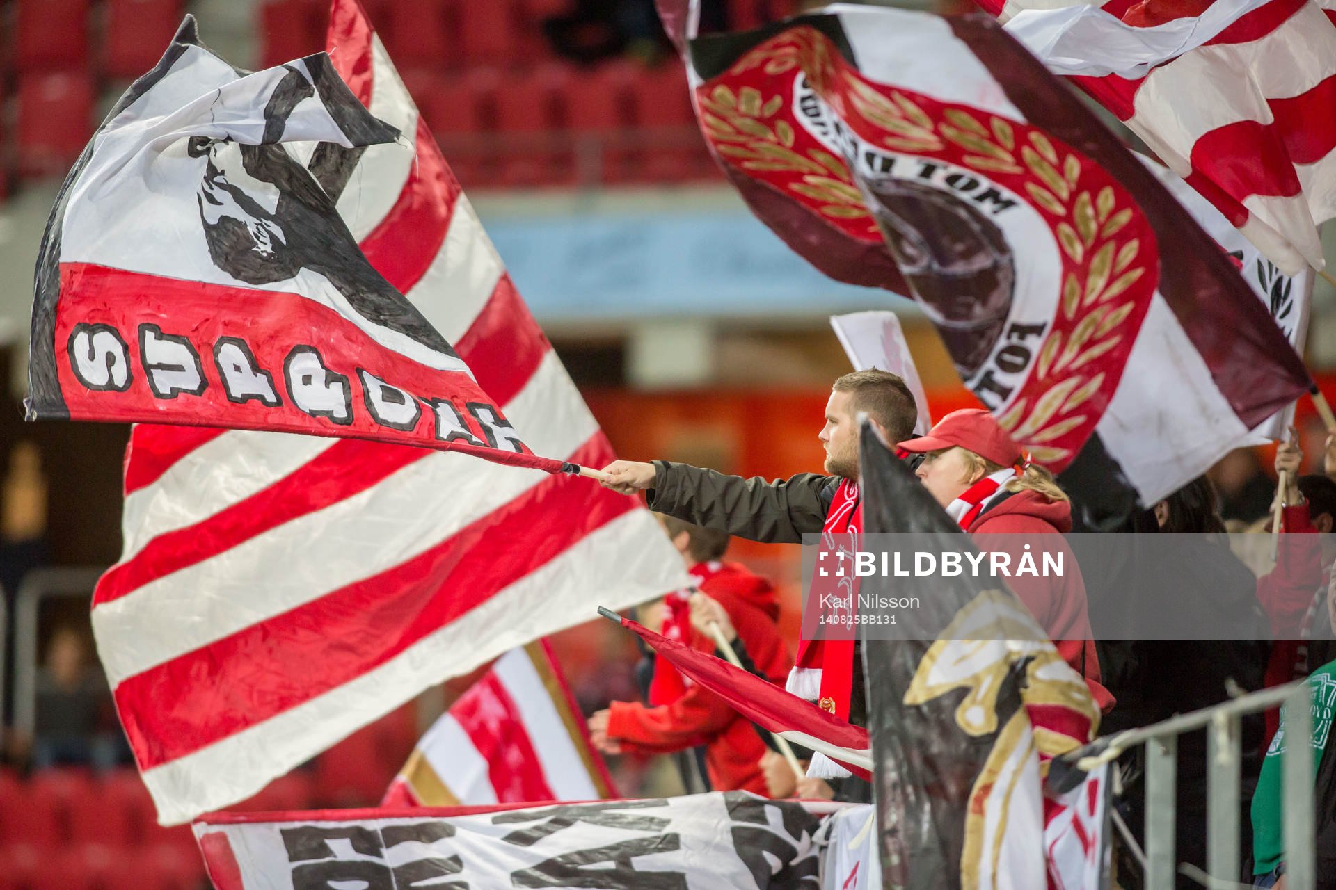 Kalmars klack under fotbollsmatchen i Allsvenskan mellan Kalmar och Gefle den 25 augusti 2014 i Kalmar.