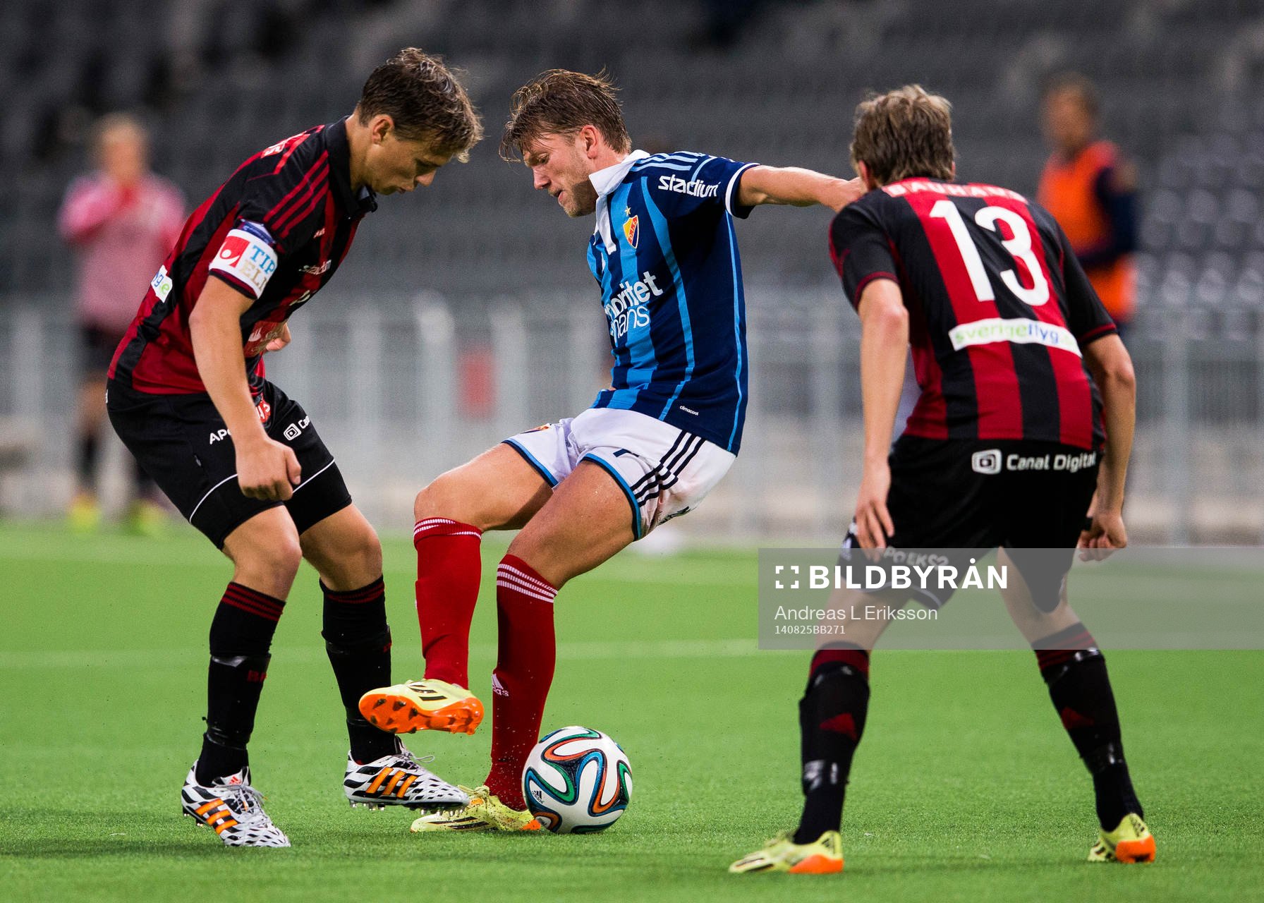 under fotbollsmatchen i Allsvenskan mellan Brommapojkarna