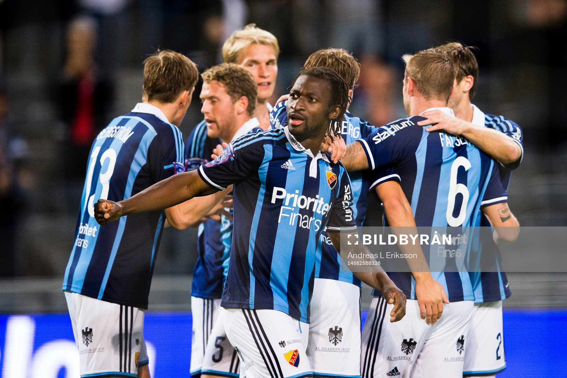 Djurgårdens Amadou Jawo jublar