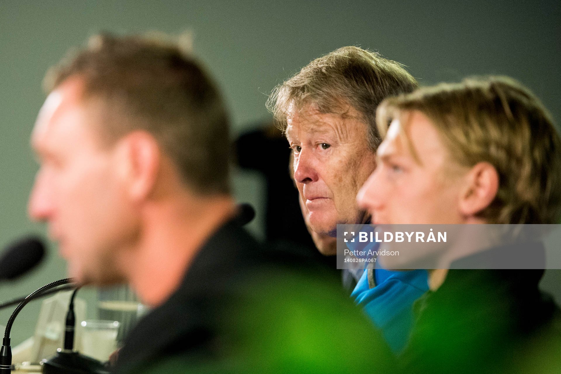 Malmö FFs tränare Åge Hareide (m) och Emil Forsberg (th)