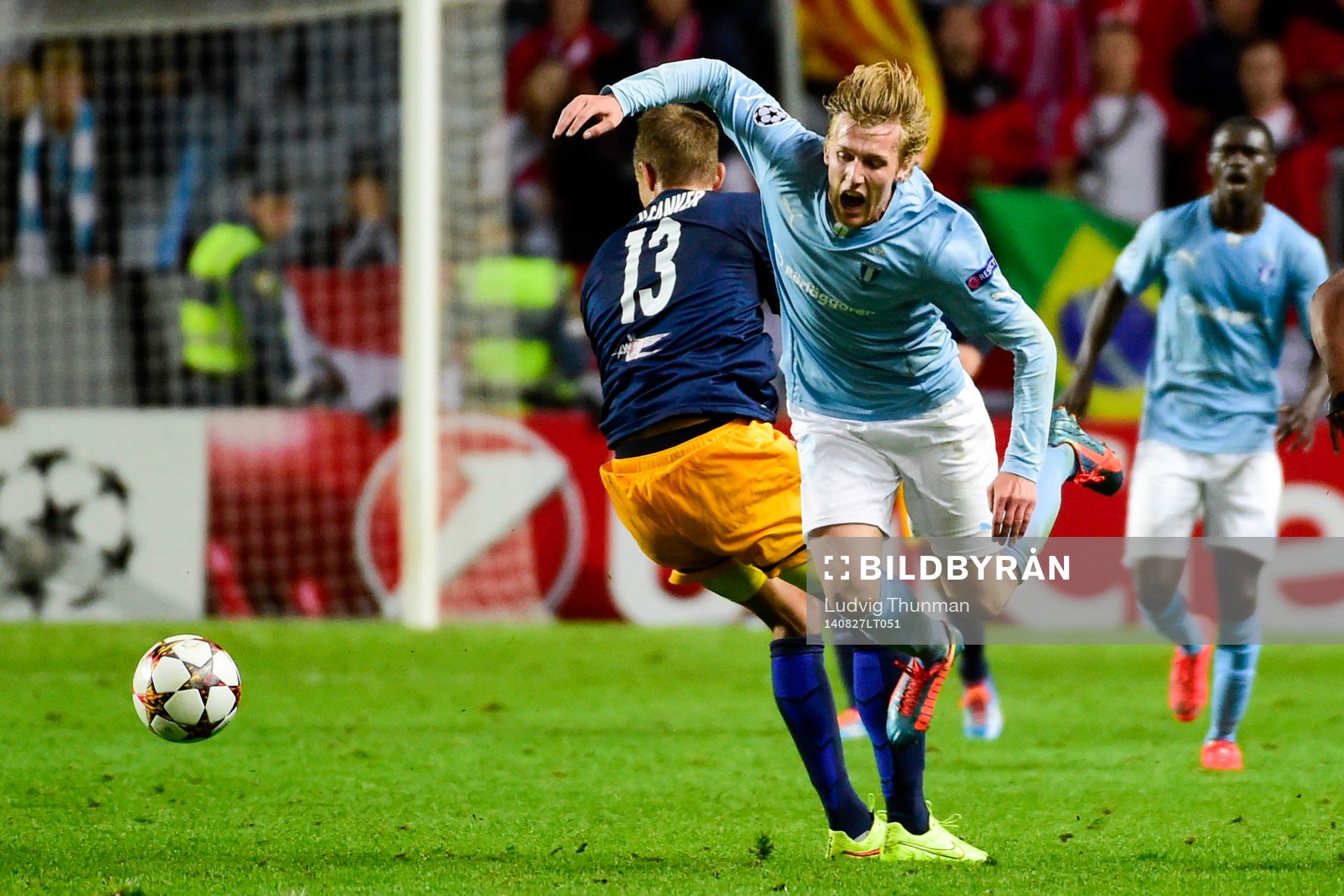 Malmö FFs Emil Forsberg och Salzburgs Stefan Ilsanker