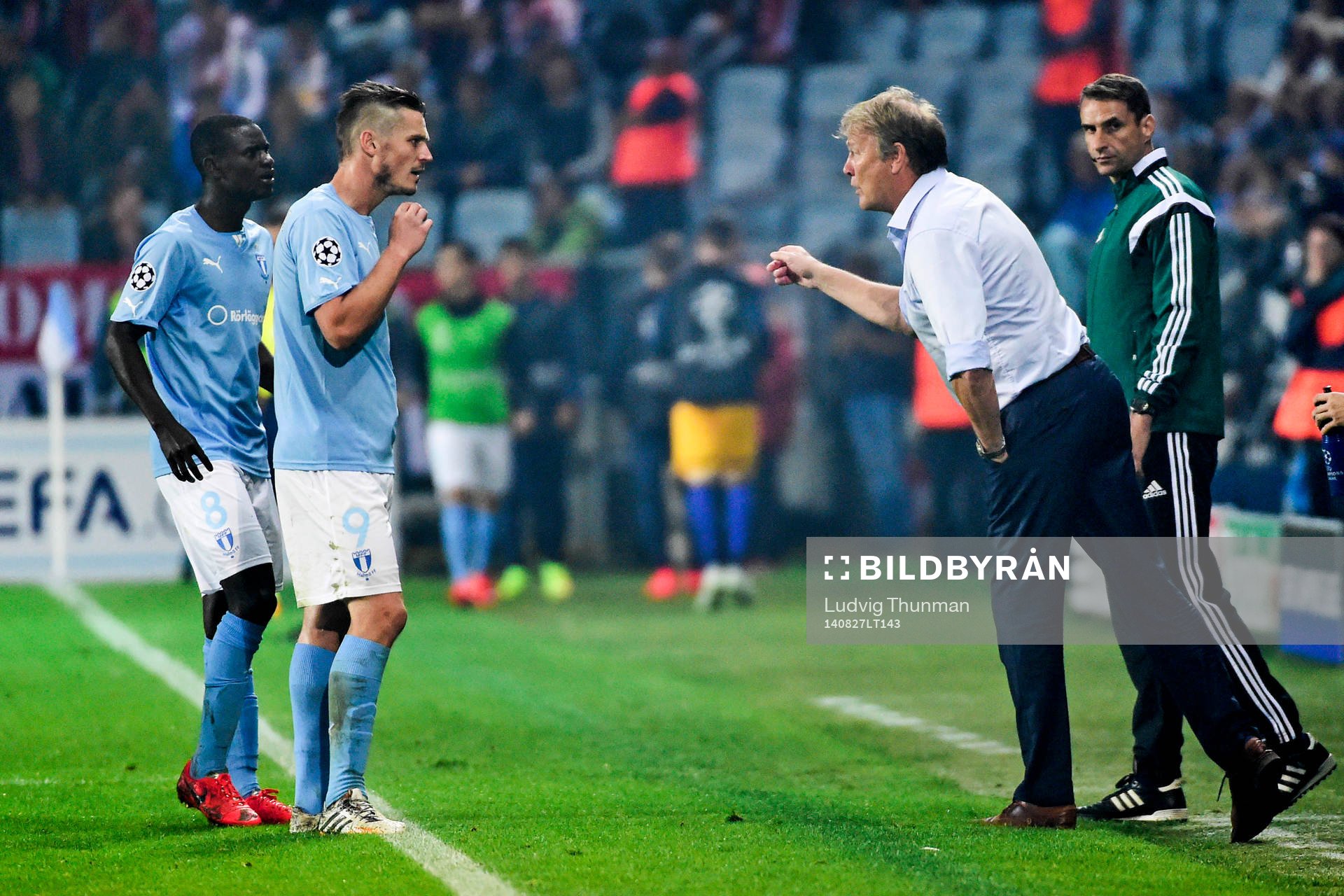 Malmö FFs Enock Kofi Adu och Markus Rosenberg får