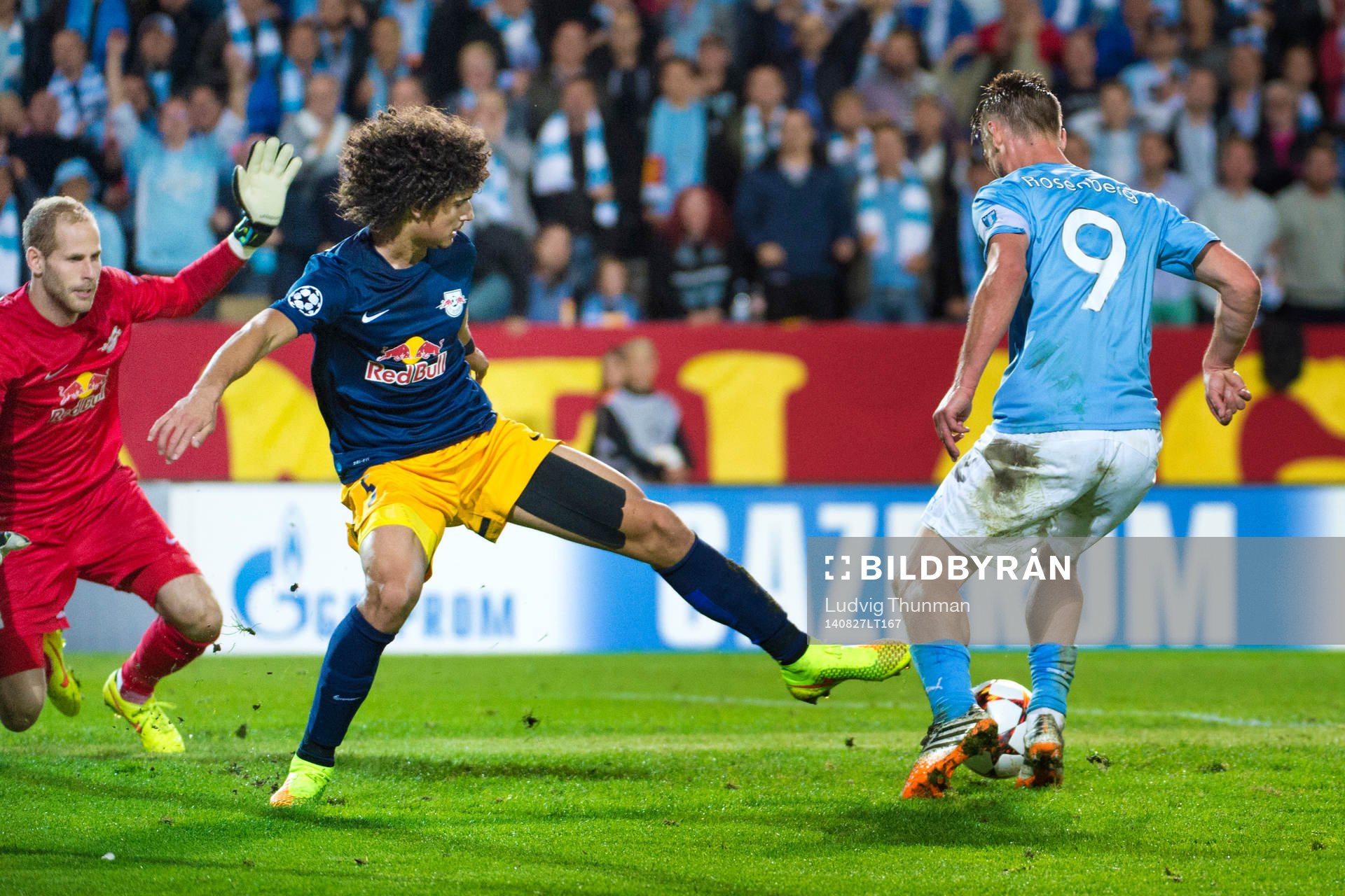 Malmö FFs Markus Rosenberg gör 3-0 bakom Salzburgs