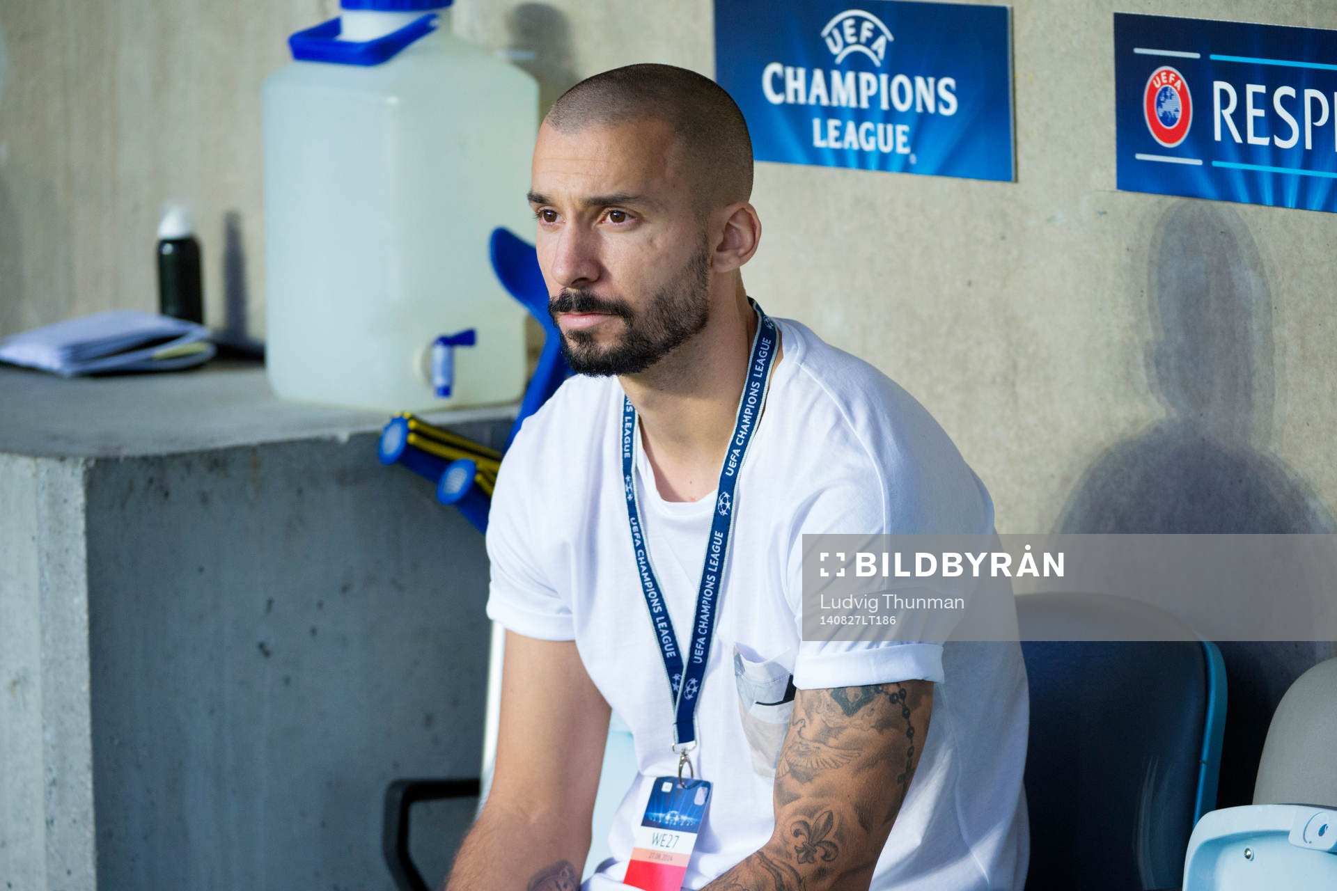 Malmö FFs Guillermo Molins på bänken