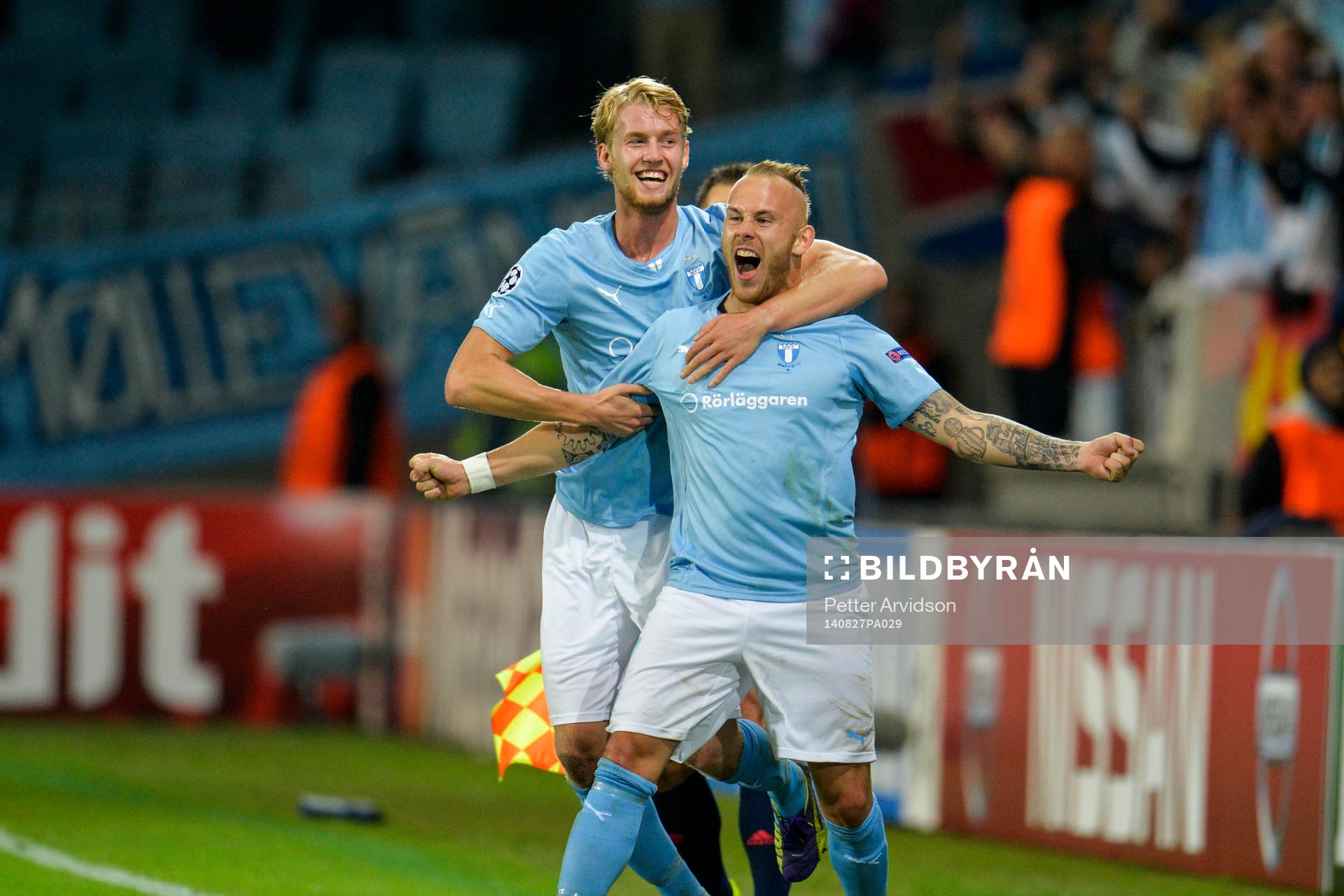 Malmö FFs Malmö FFs Filip Helander och Magnus Eriksson