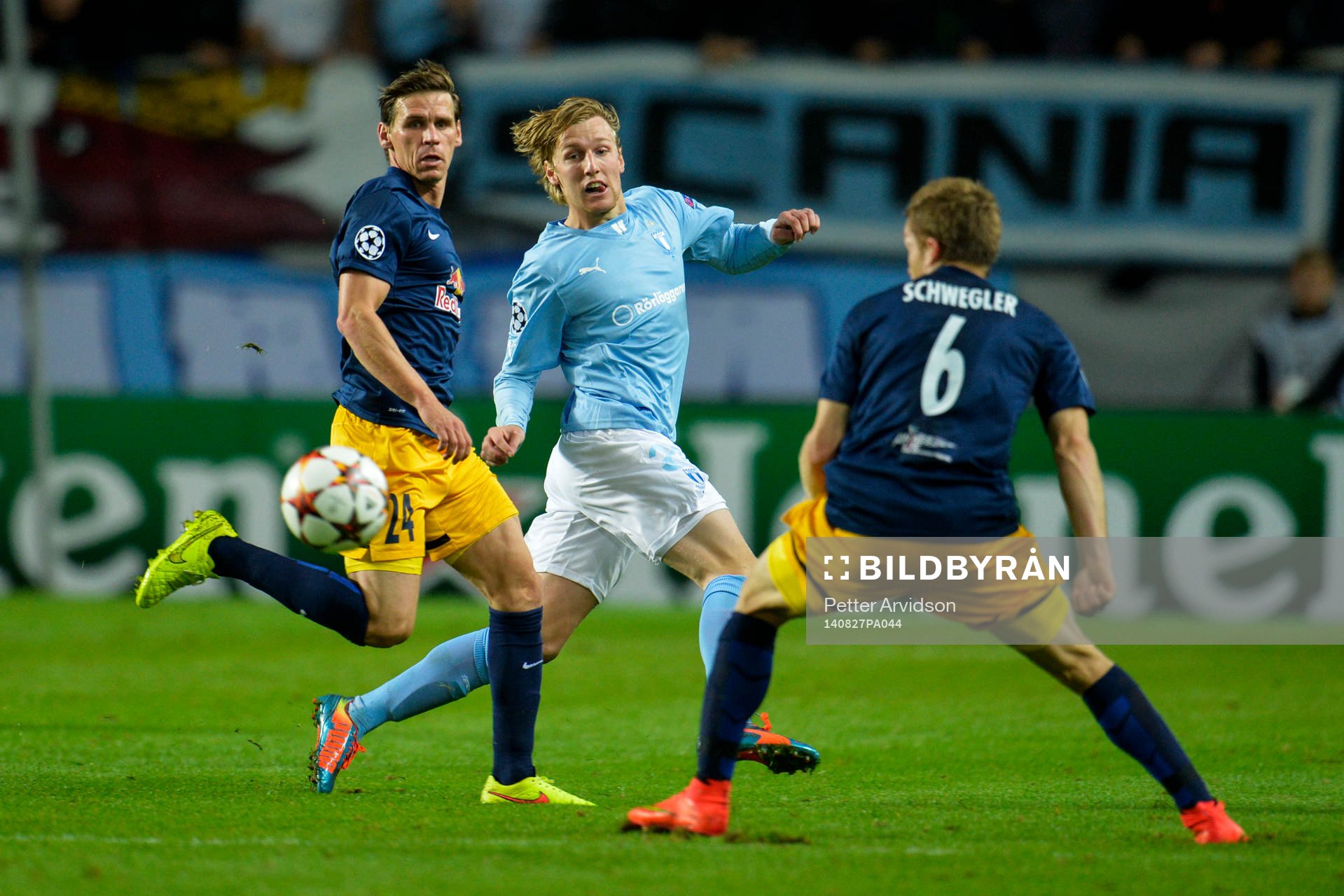 Malmö FFs Emil Forsberg och Salzburgs Christoph Leitgeb