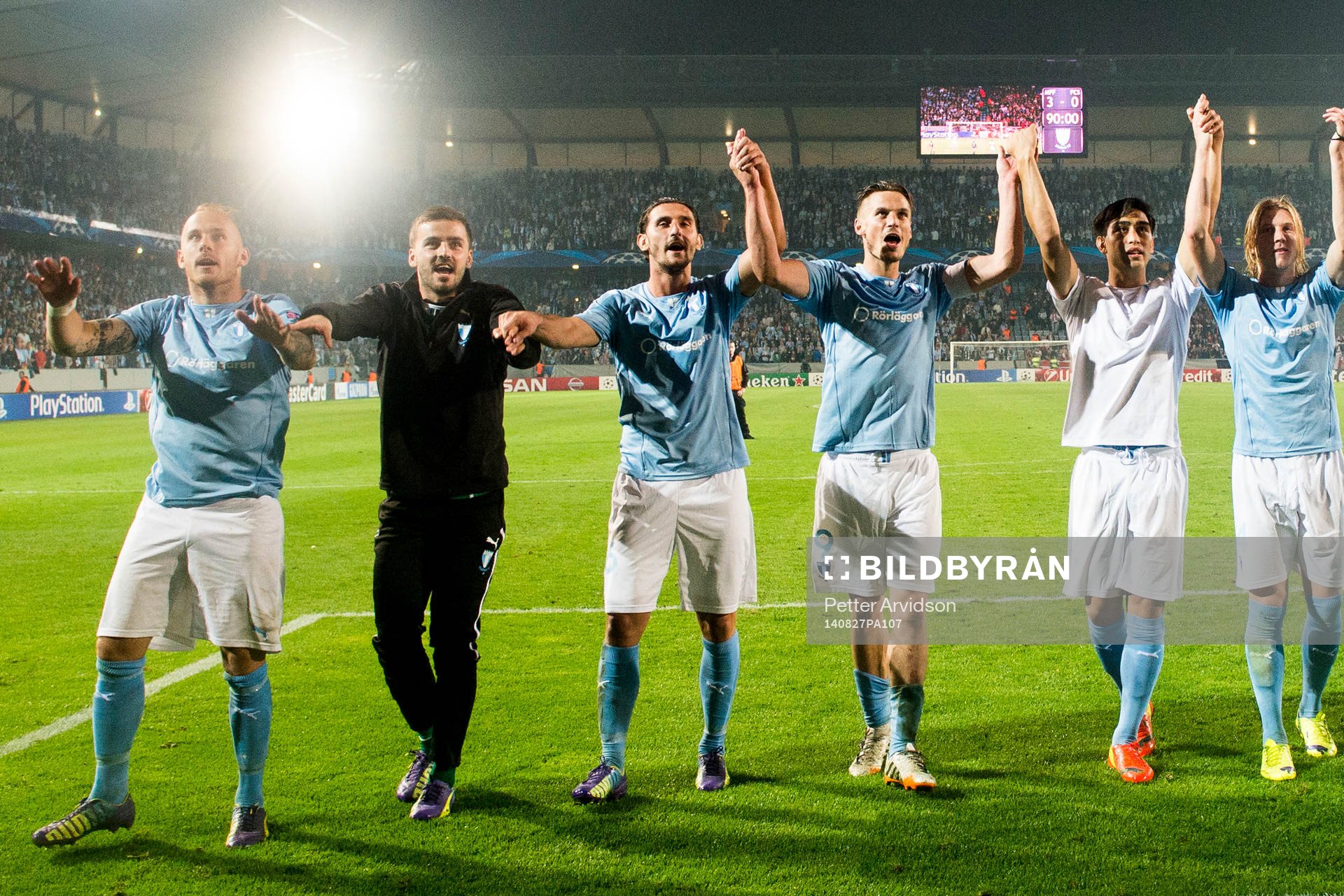 Malmö FFs Magnus Eriksson, målvakt Zlatan Azinovic, Agon