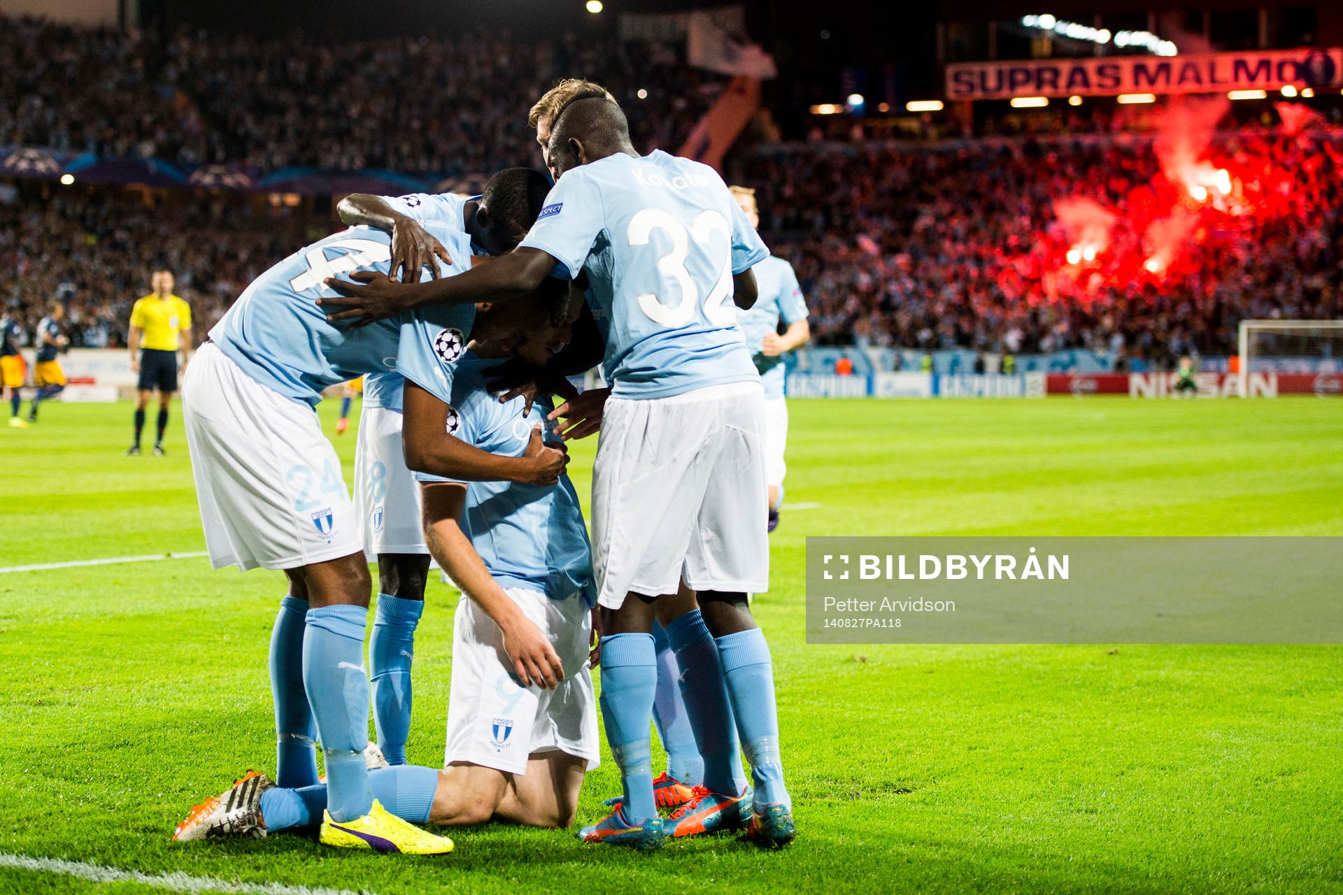 Malmö FFs spelare jublar