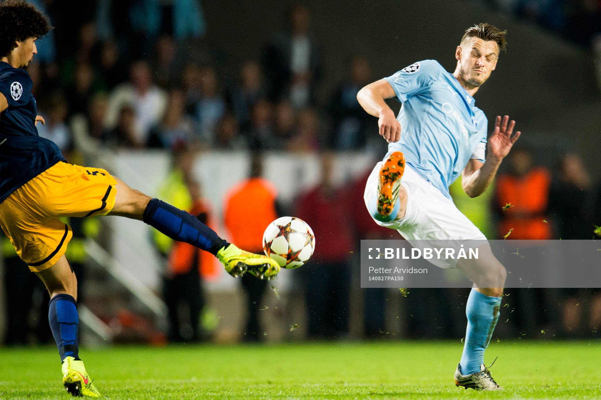 Malmö FFs Markus Rosenberg och Salzburgs André Ramalho