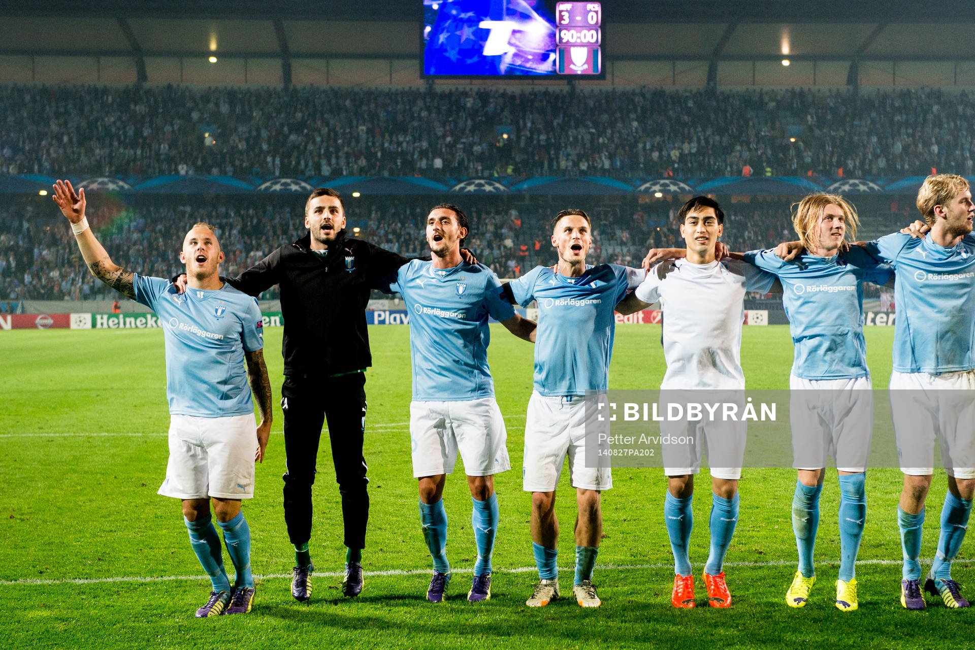 Malmö FFs Magnus Eriksson, målvakt Zlatan Azinovic, Agon