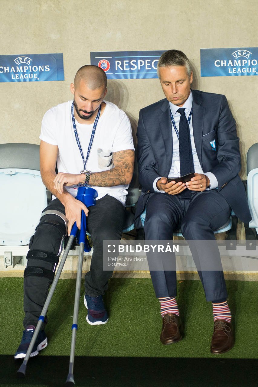 Malmö FFs långtidsskadade Guillermo Molins med sina